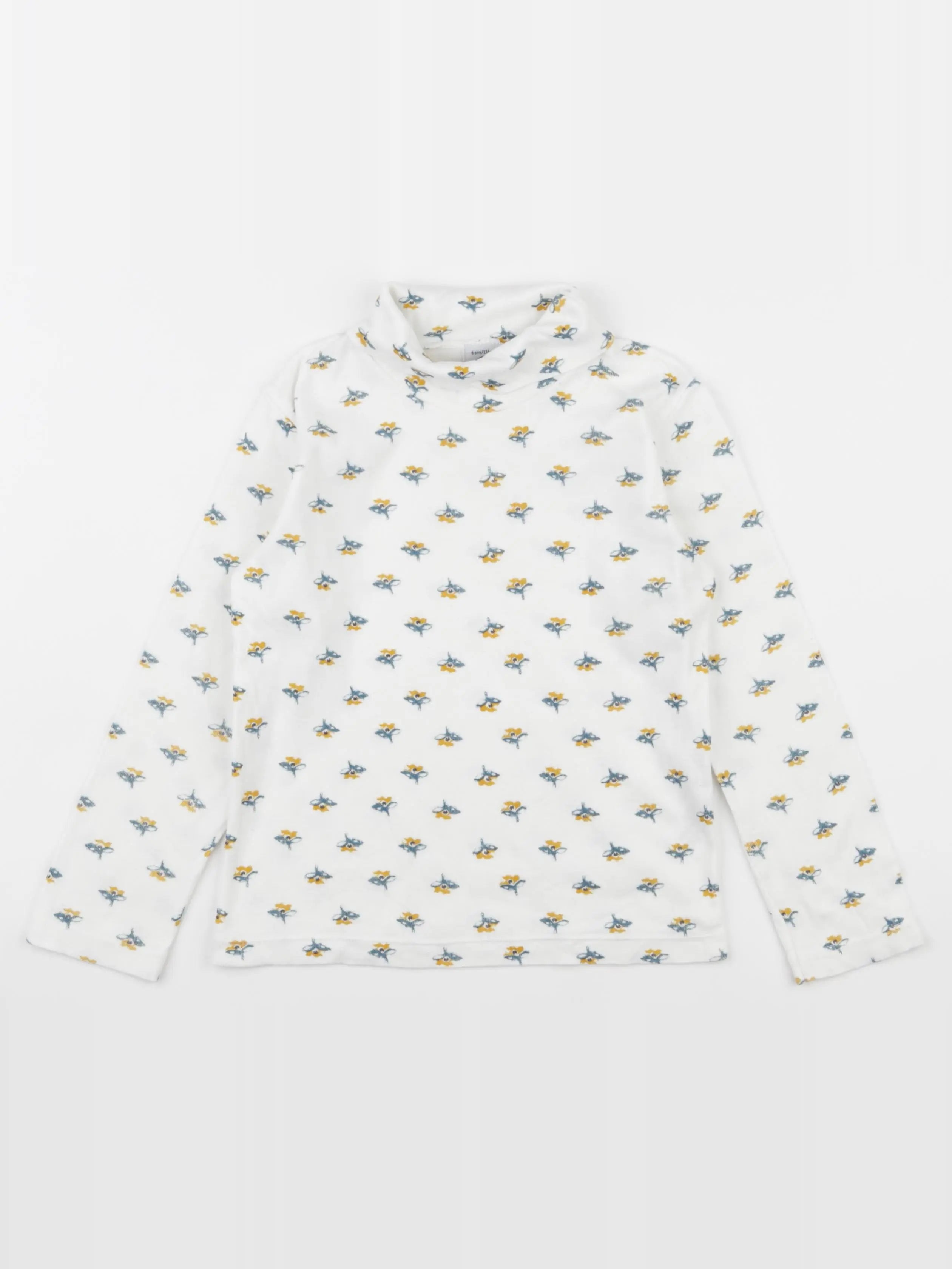 Petit Bateau - sous-pull blanc - 6 ans