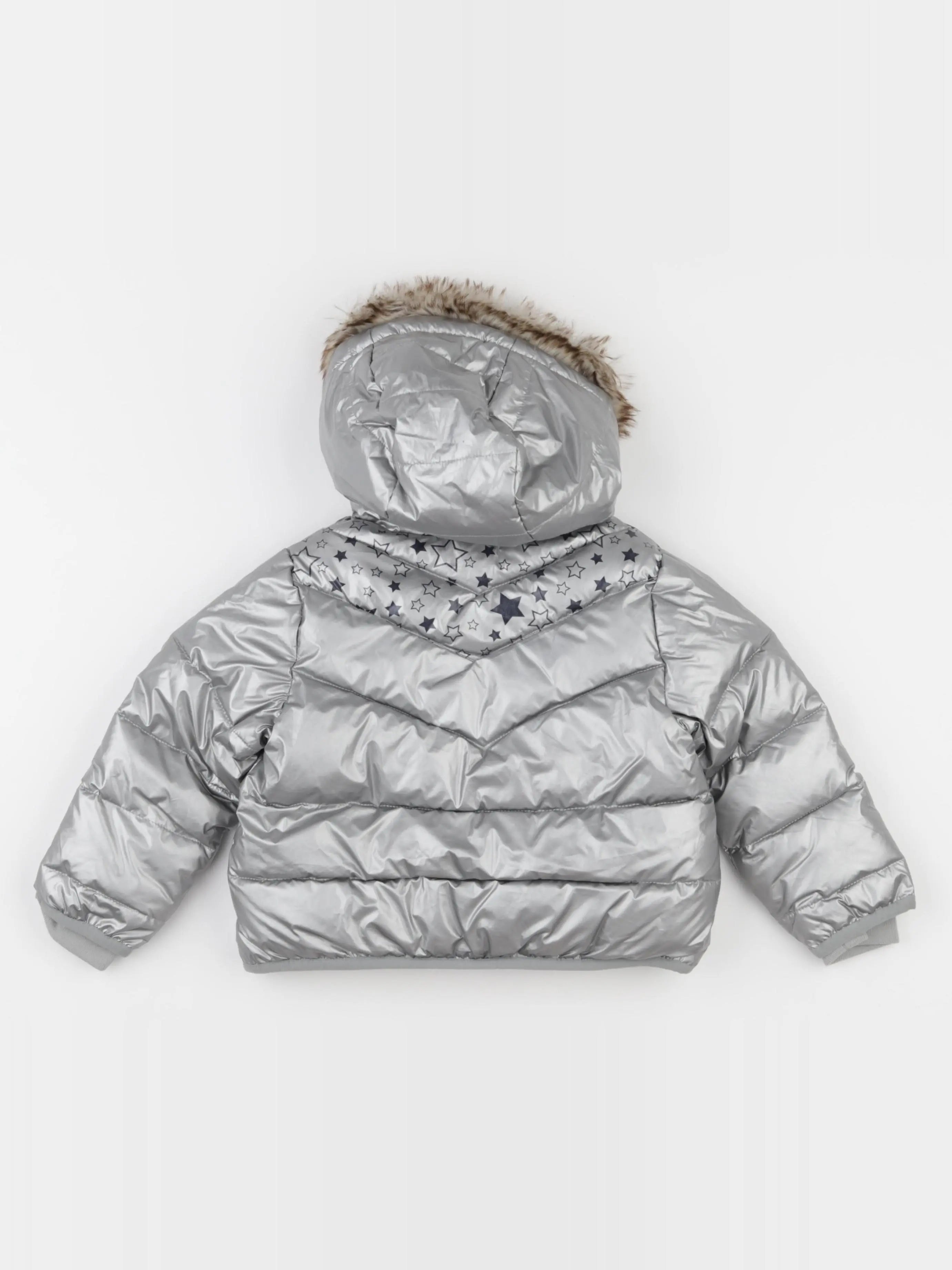 Vertbaudet - doudoune argent - 2 ans
