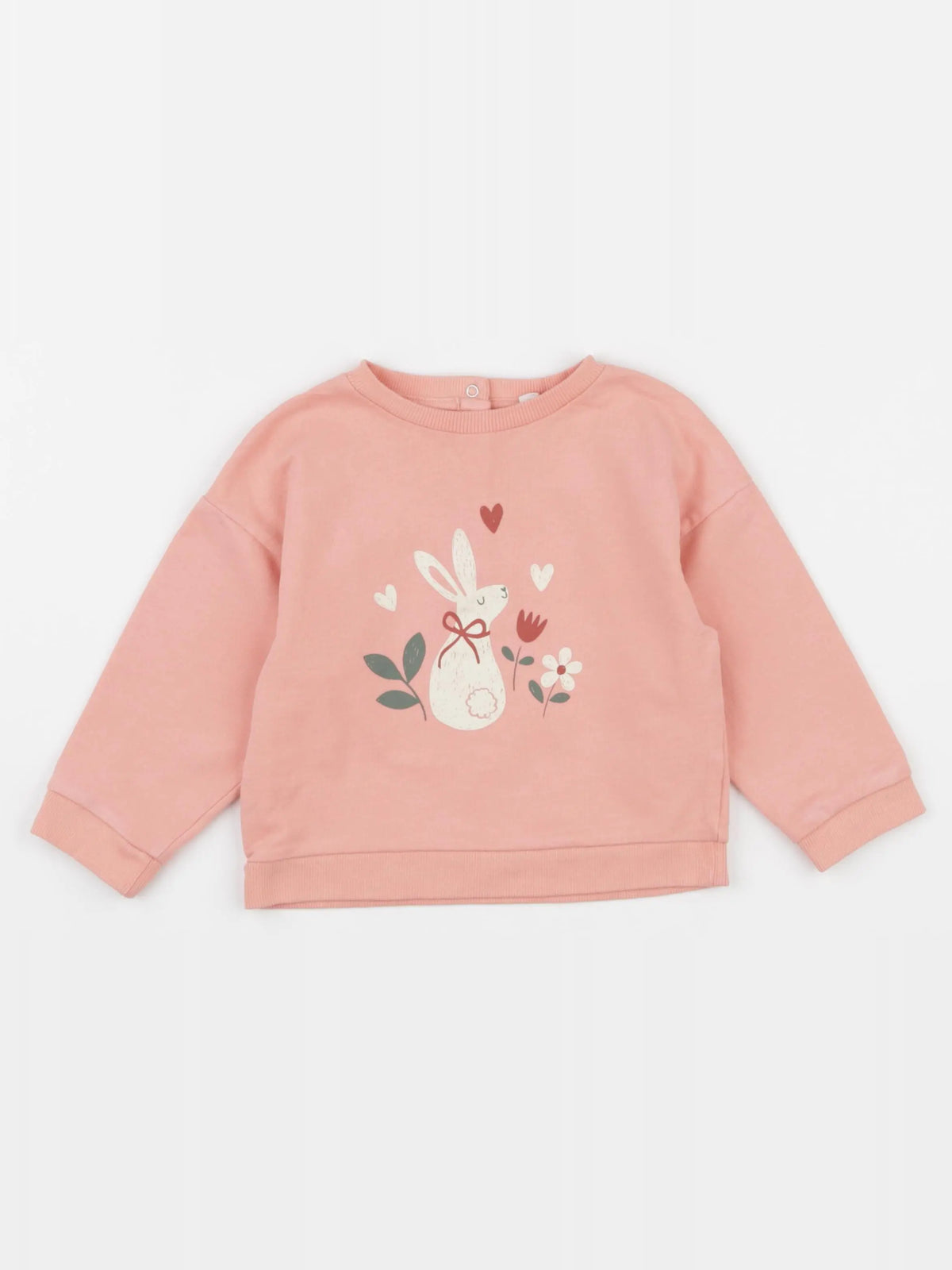 Vertbaudet - sweat rose - 24 mois