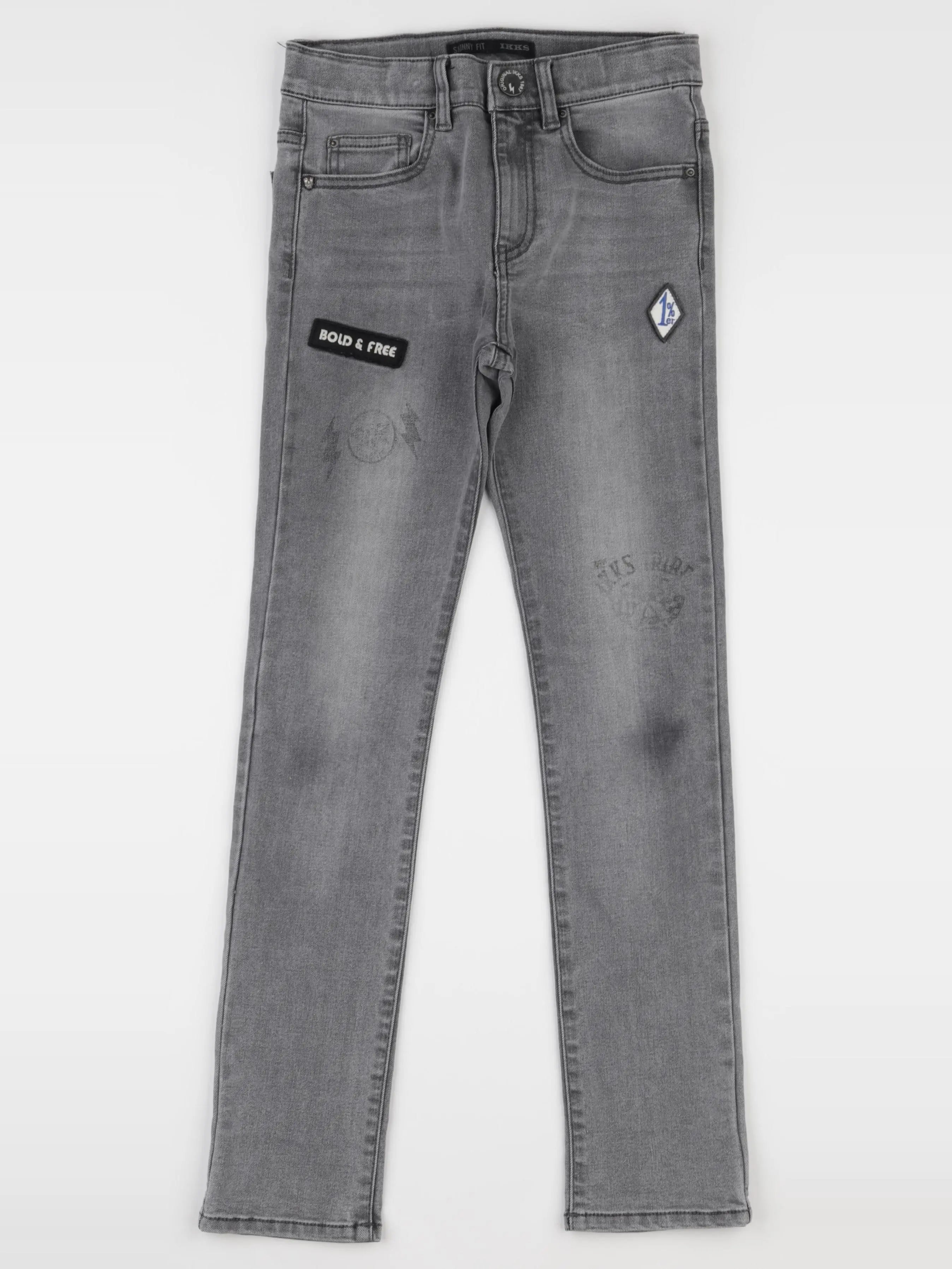 IKKS - jean gris - 10 ans