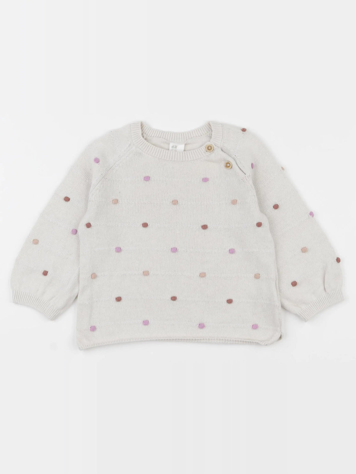 H&M - pull beige - 9/12 mois