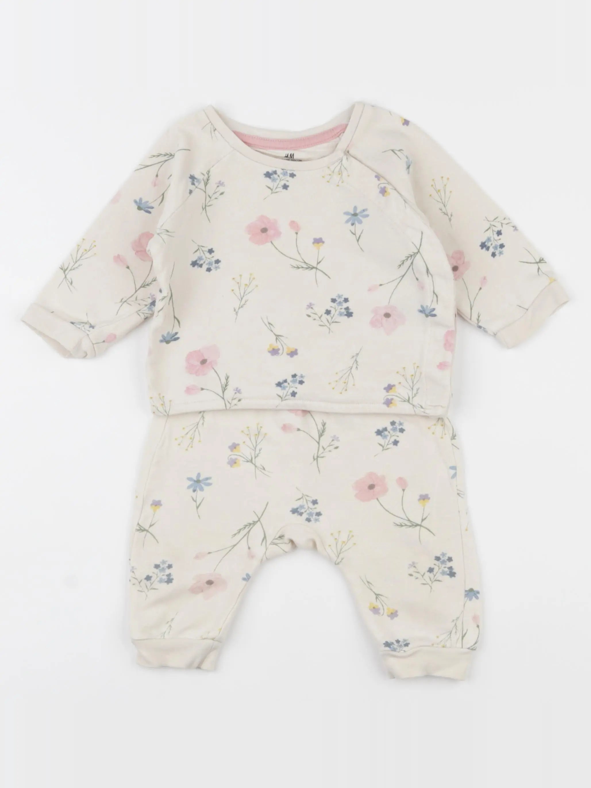H&M - ensemble beige, multicolore - 3 mois