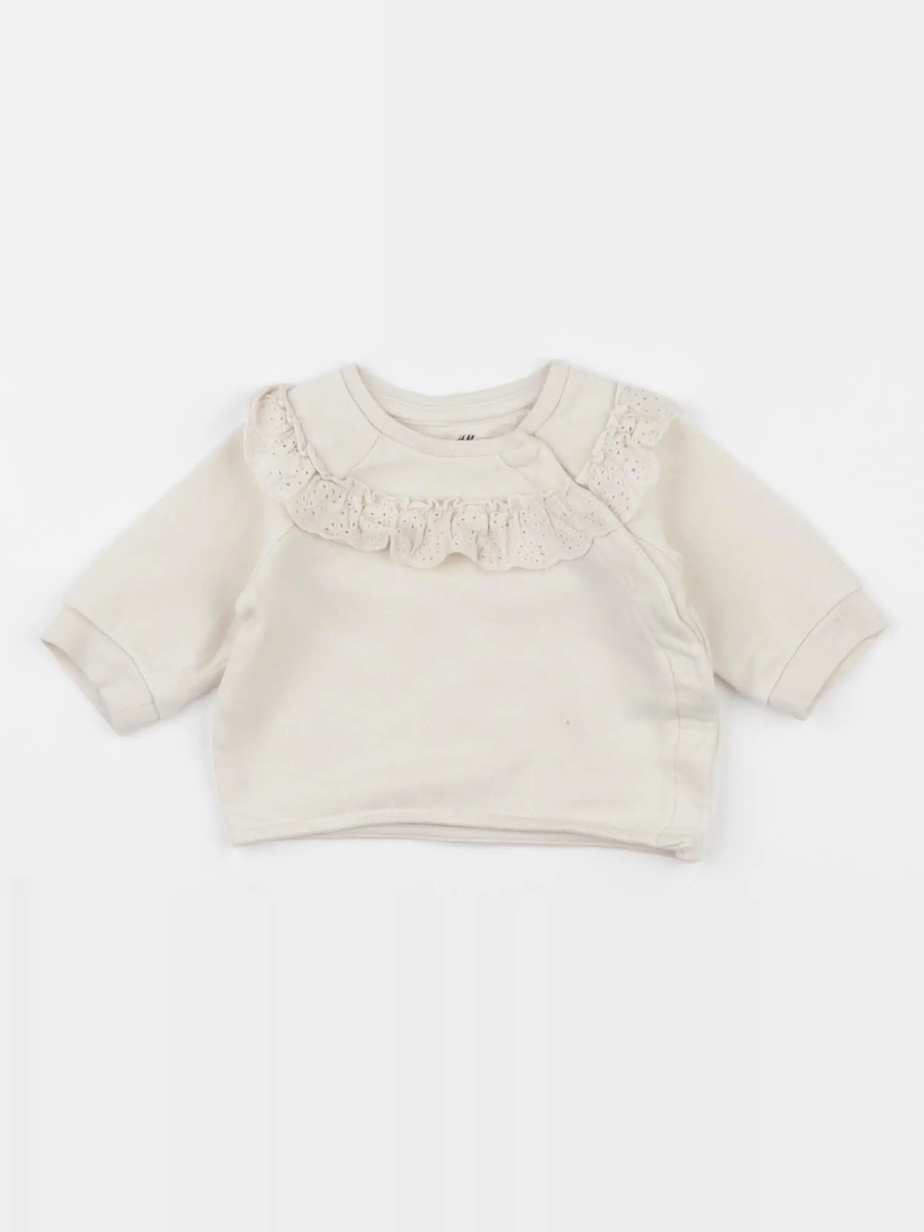H&M - sweat beige - 1/3 mois