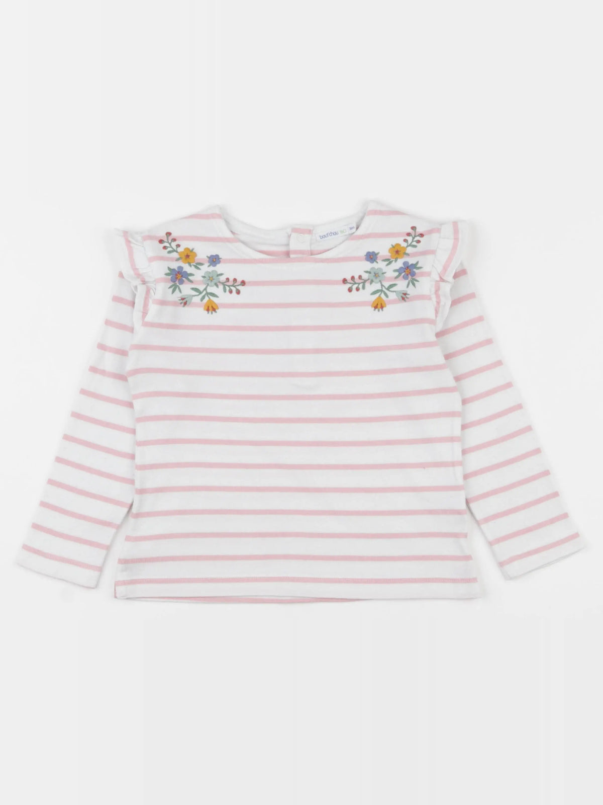 Boutchou - tee-shirt blanc, rose - 36 mois