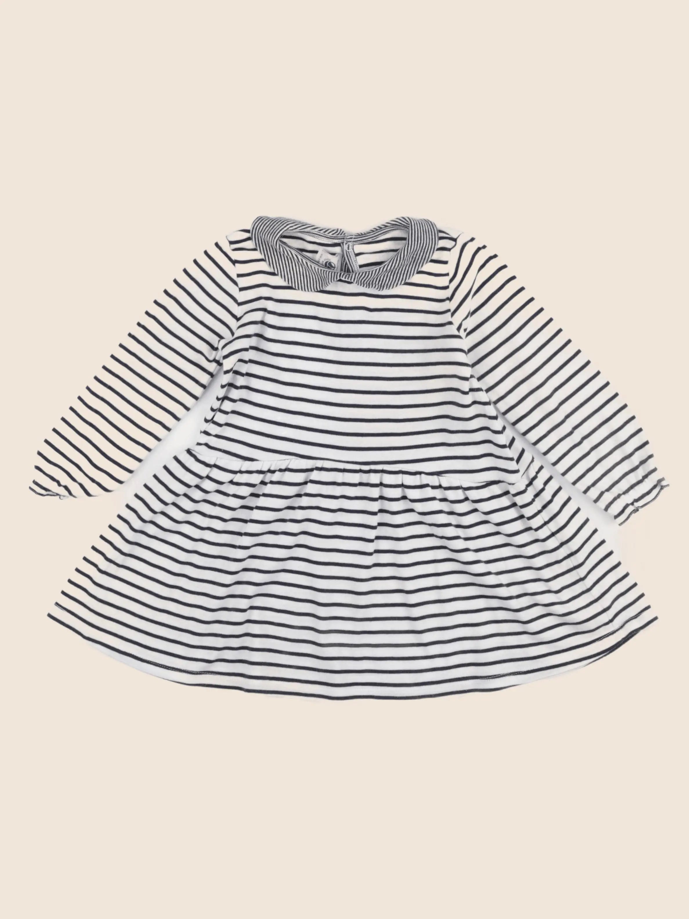 Petit Bateau - robe bleu - 36 mois