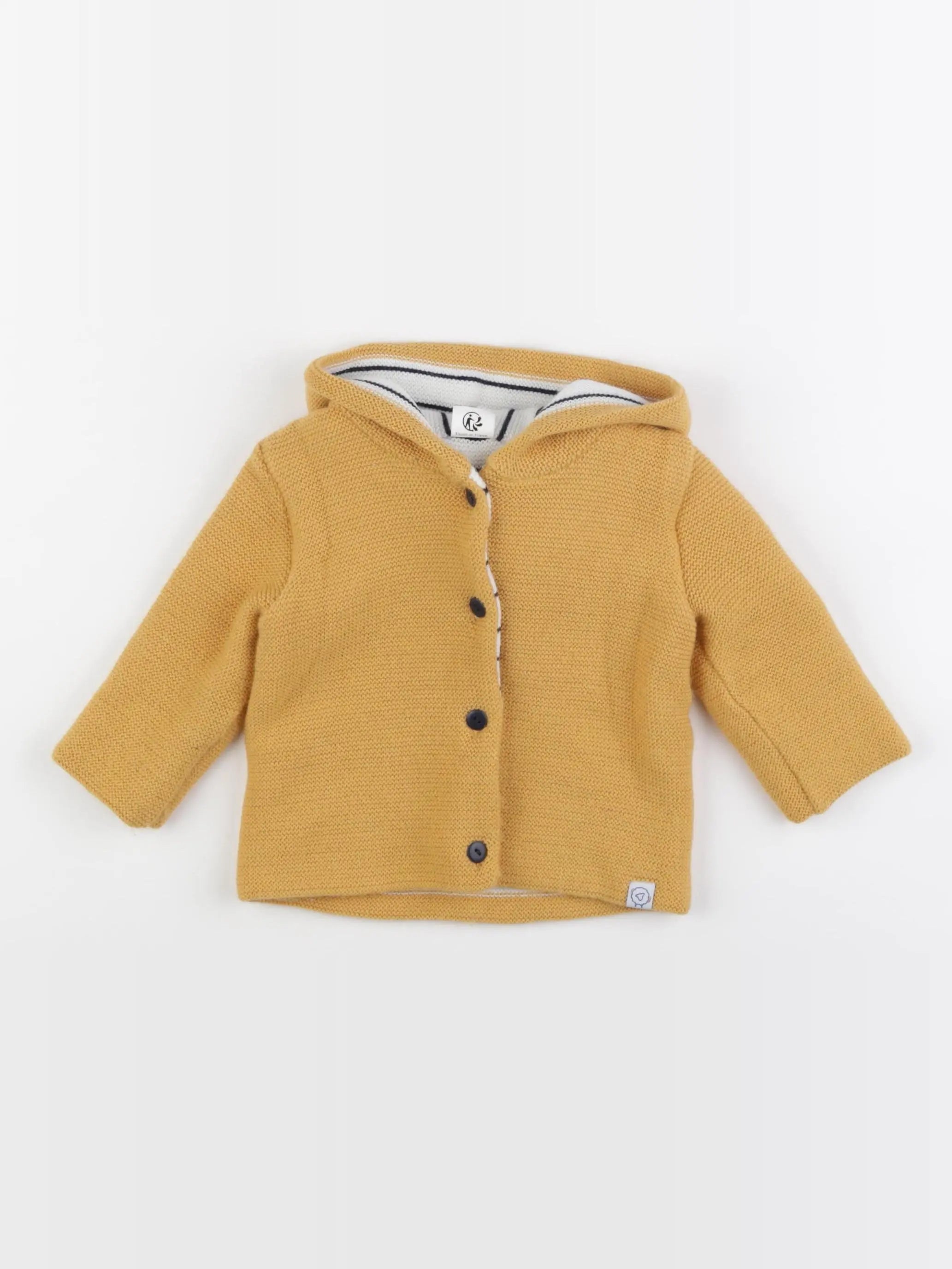 La manufacture de layette - gilet réversible jaune - 12 mois