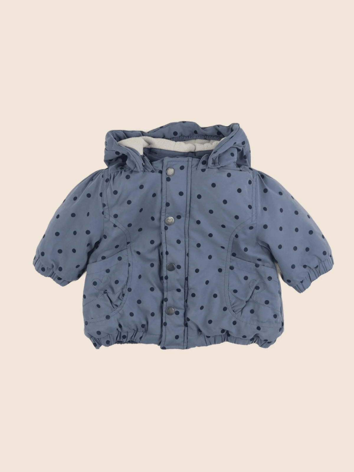 Vertbaudet - veste doublé bleu - 3 mois
