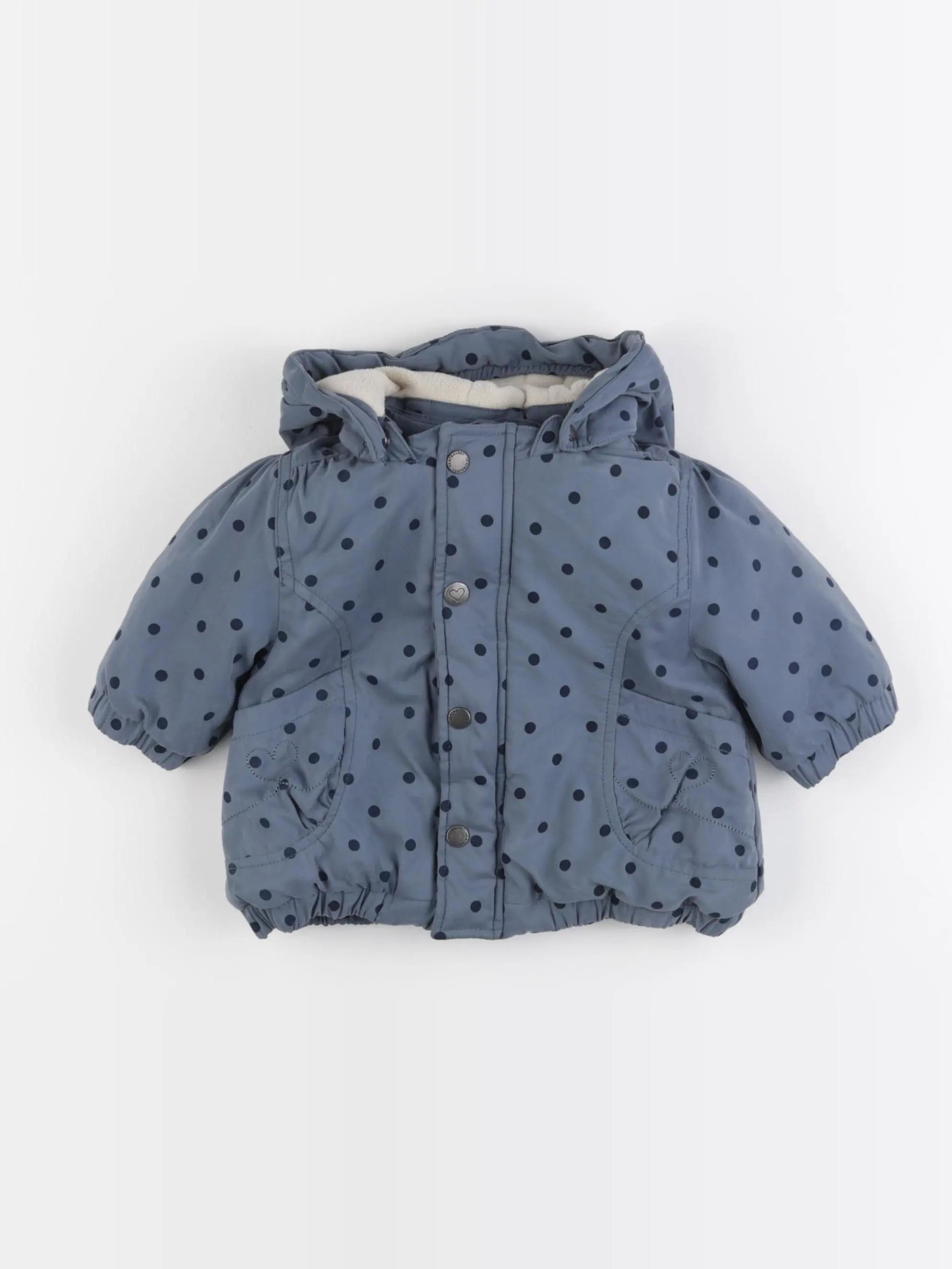 Vertbaudet - veste doublé bleu - 3 mois