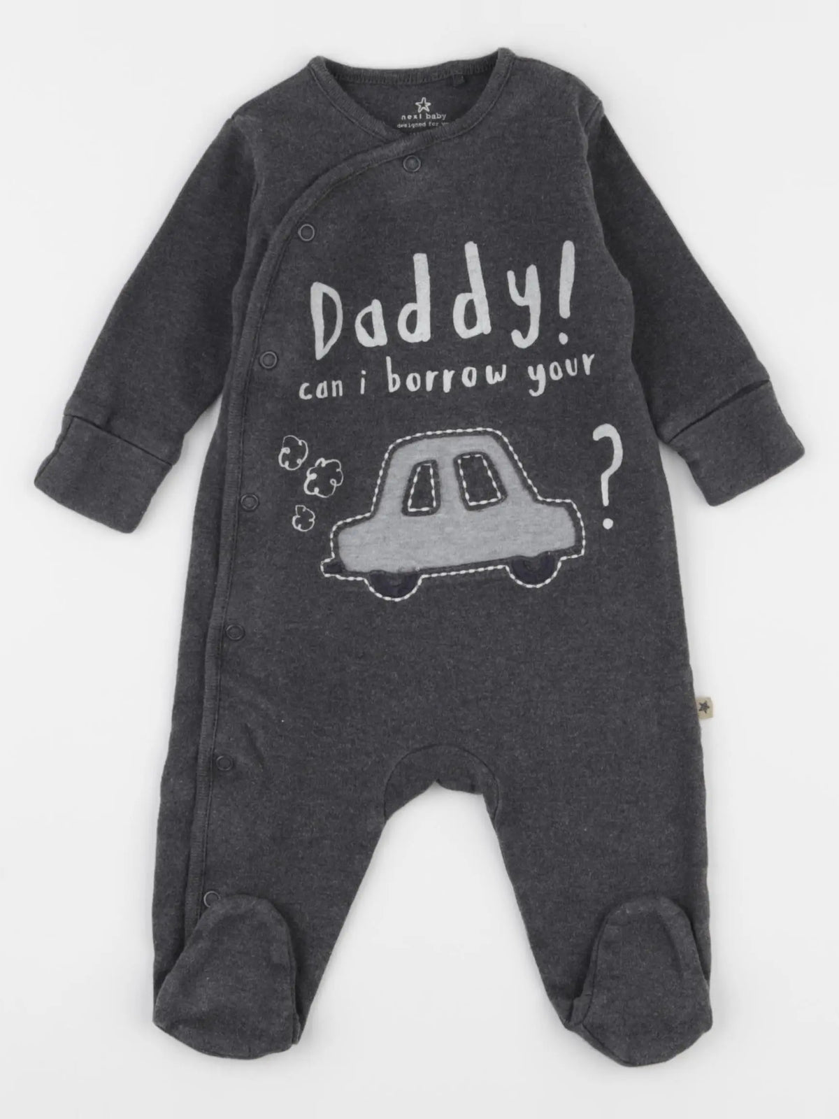 Next - pyjama coton gris - 3/6 mois