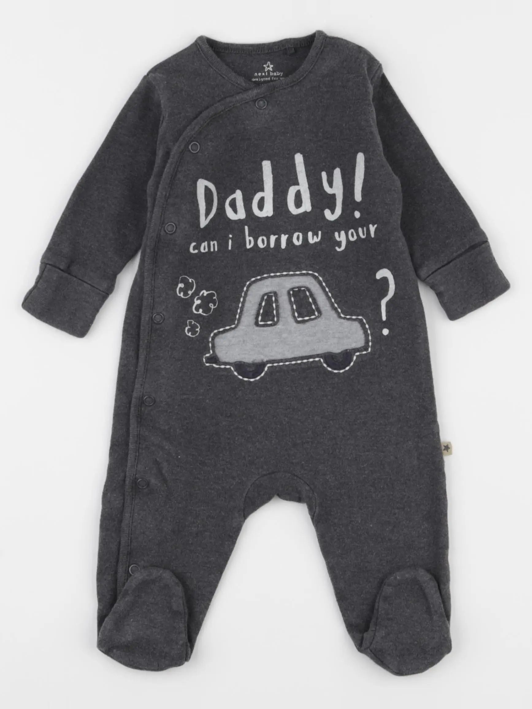 Next - pyjama coton gris - 3/6 mois