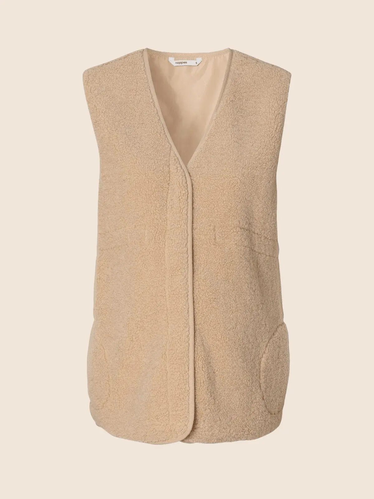 Veste sans manche grossesse beige