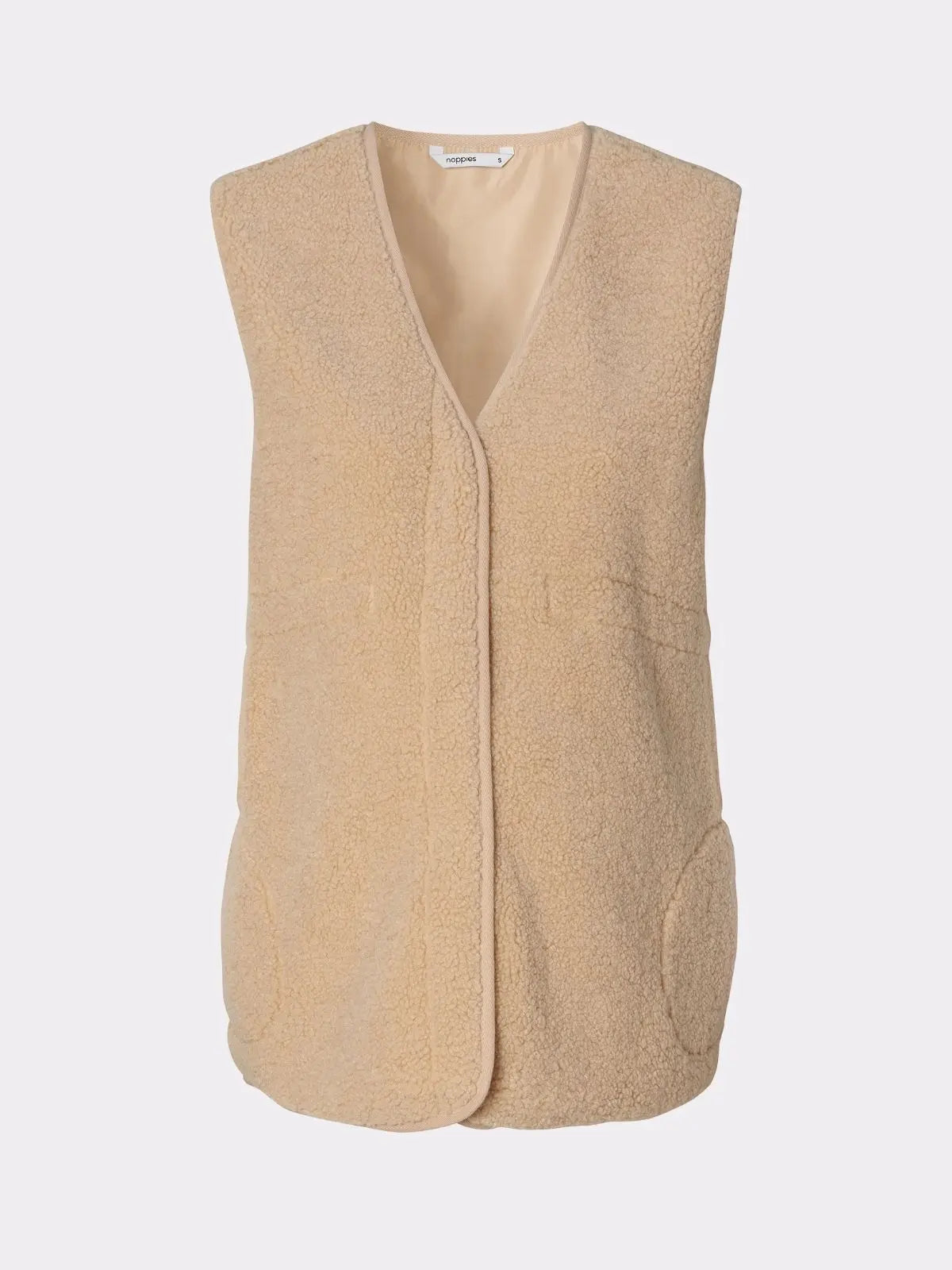 Veste sans manche grossesse beige