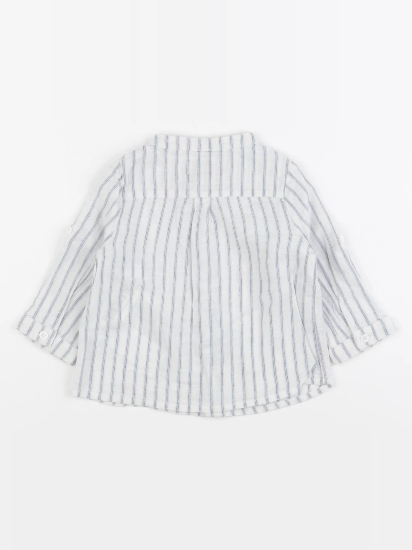 Cyrillus - chemise blanc, bleu - 6 mois