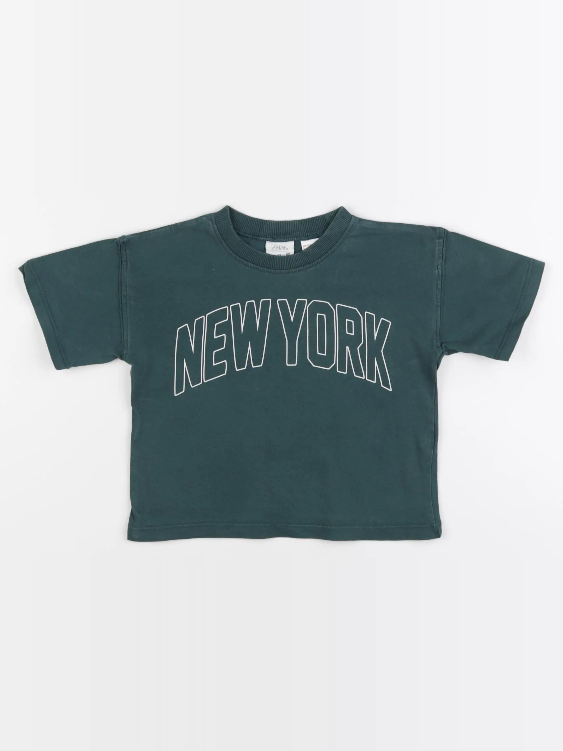 Zara - tee-shirt vert - 9/12 mois