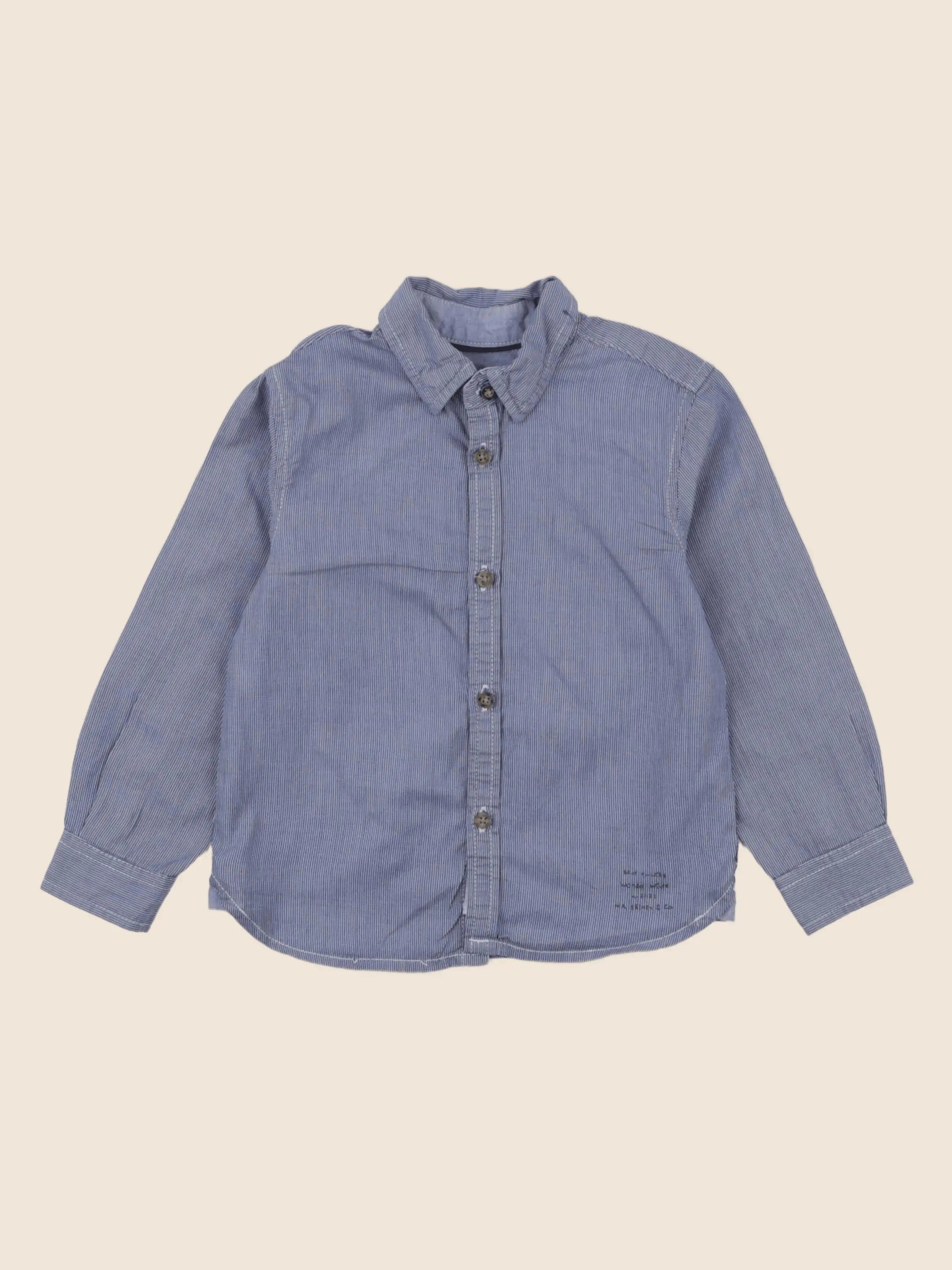 Zara - chemise bleu - 2/3 ans
