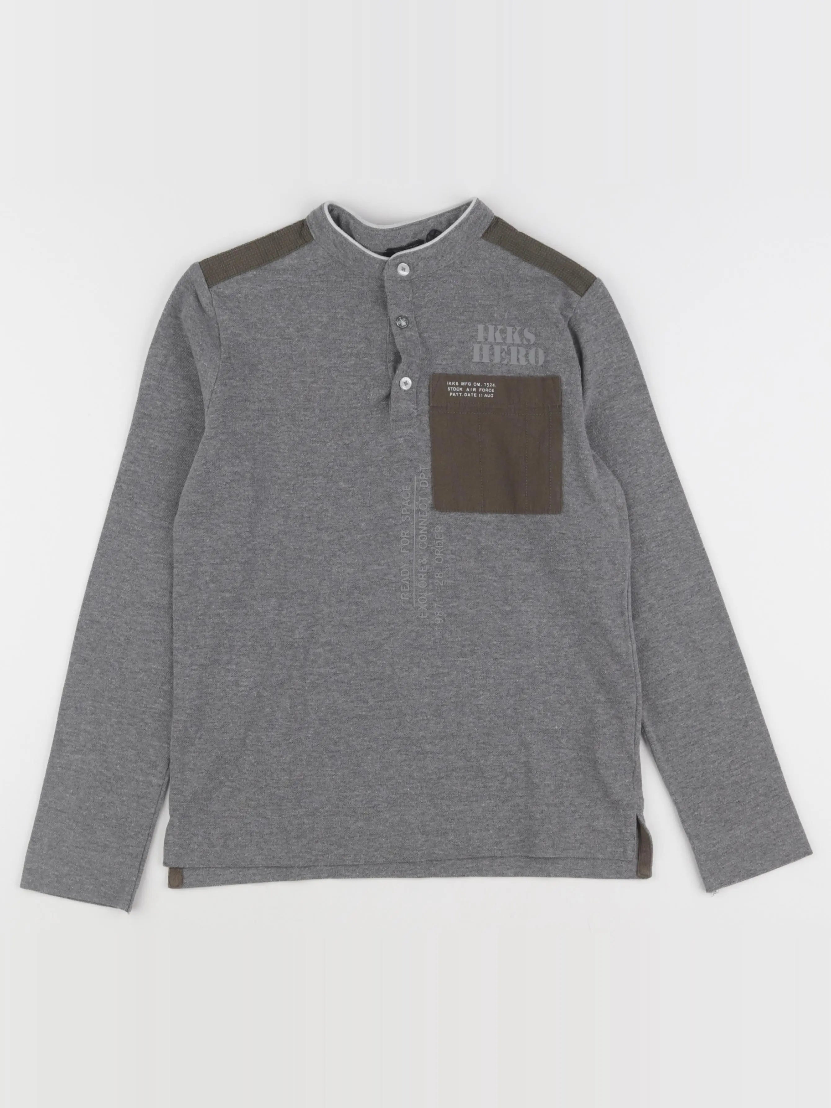 IKKS - polo gris - 10 ans