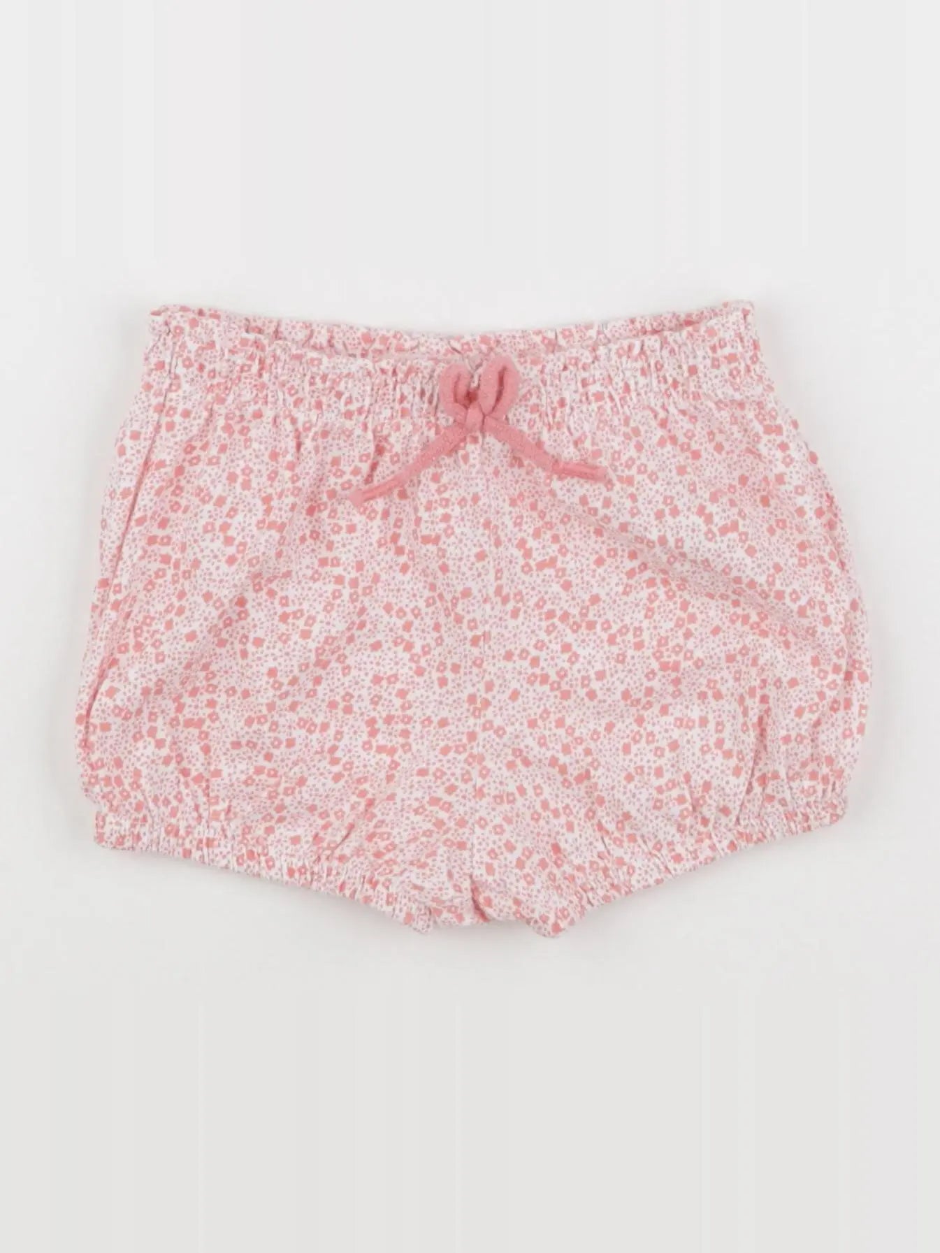 Vertbaudet - short blanc, rose - 24 mois