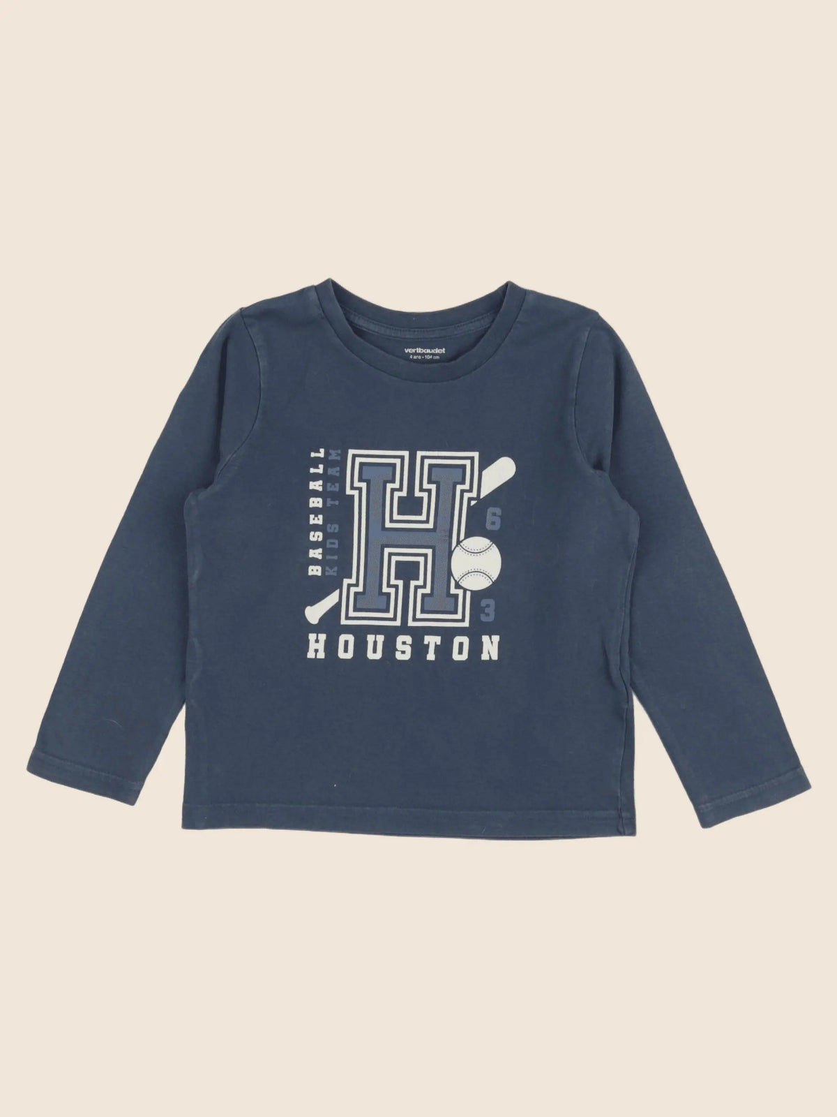 Vertbaudet - tee-shirt bleu - 4 ans