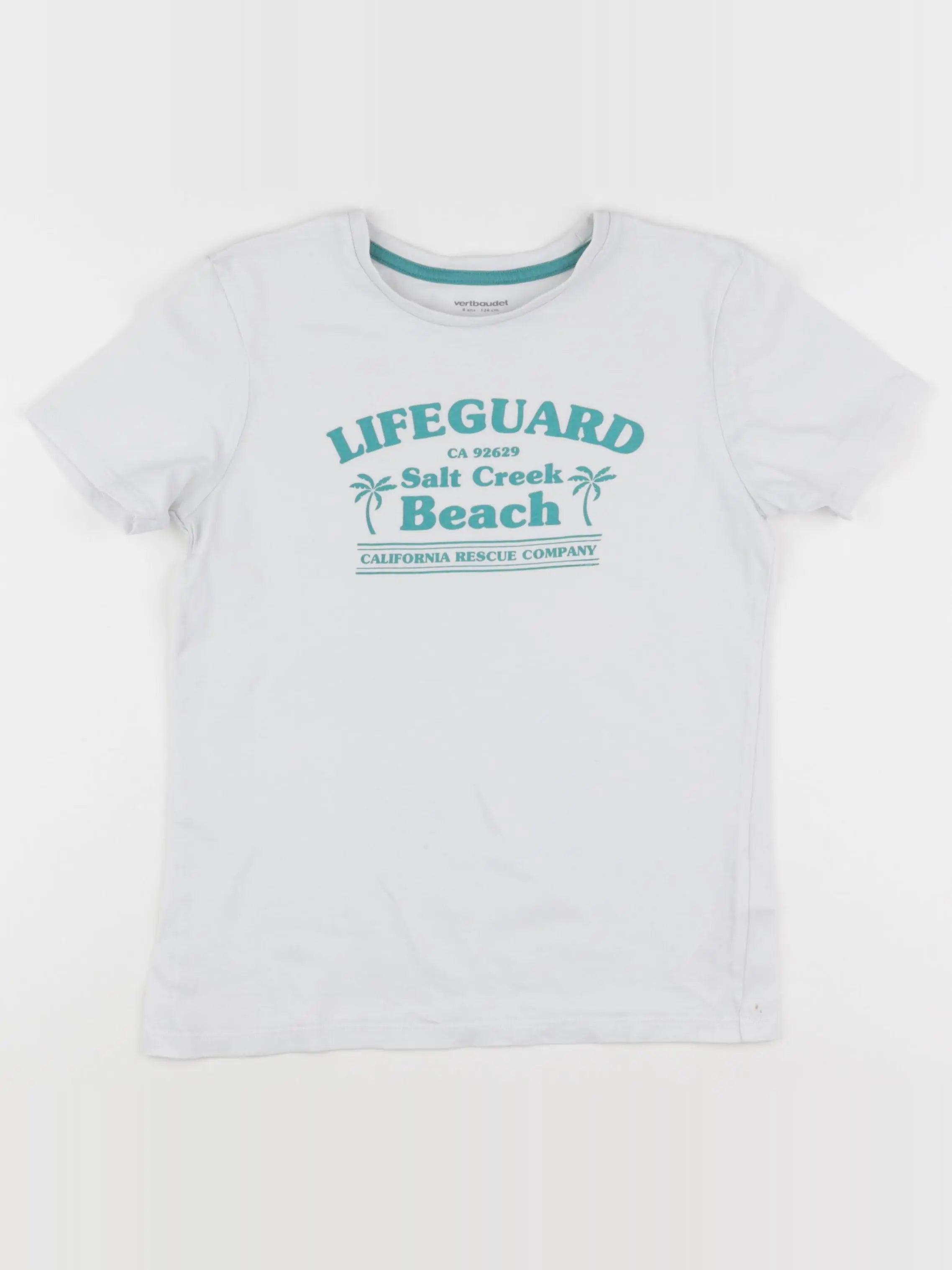 Vertbaudet - tee-shirt blanc - 8 ans