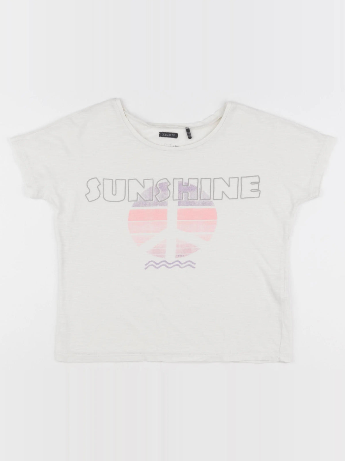 IKKS - tee-shirt beige - 10 ans