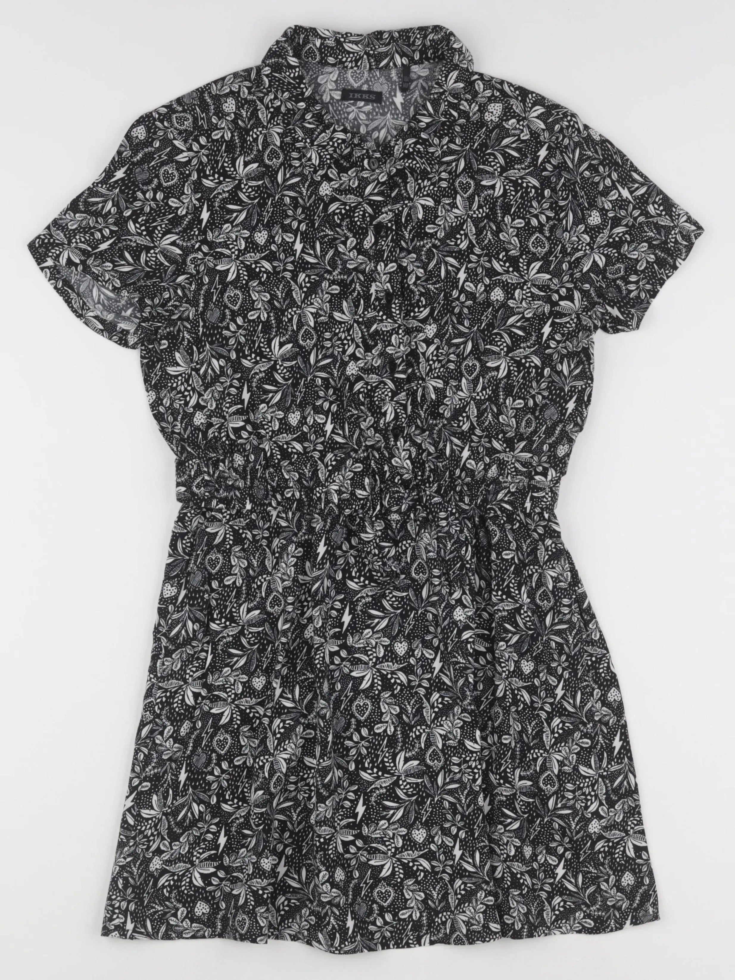 IKKS - robe noir, blanc - 10 ans