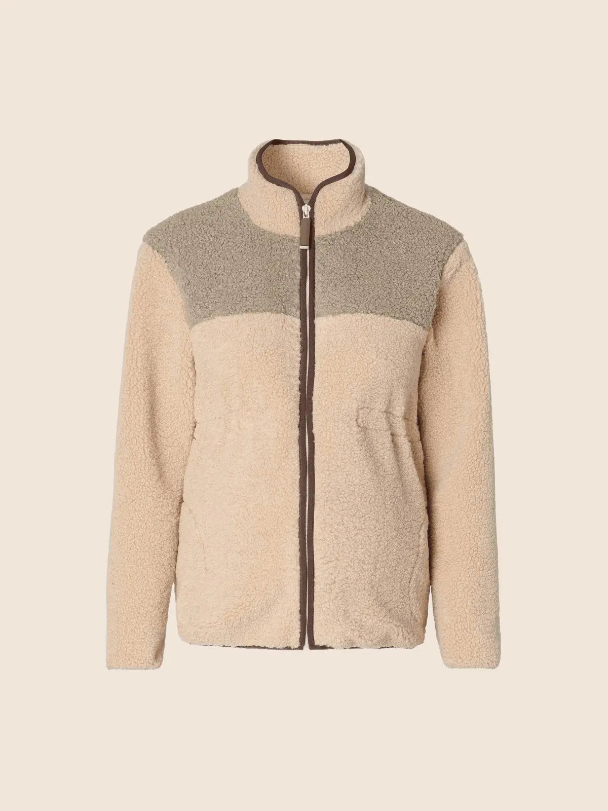 Veste polaire grossesse beige