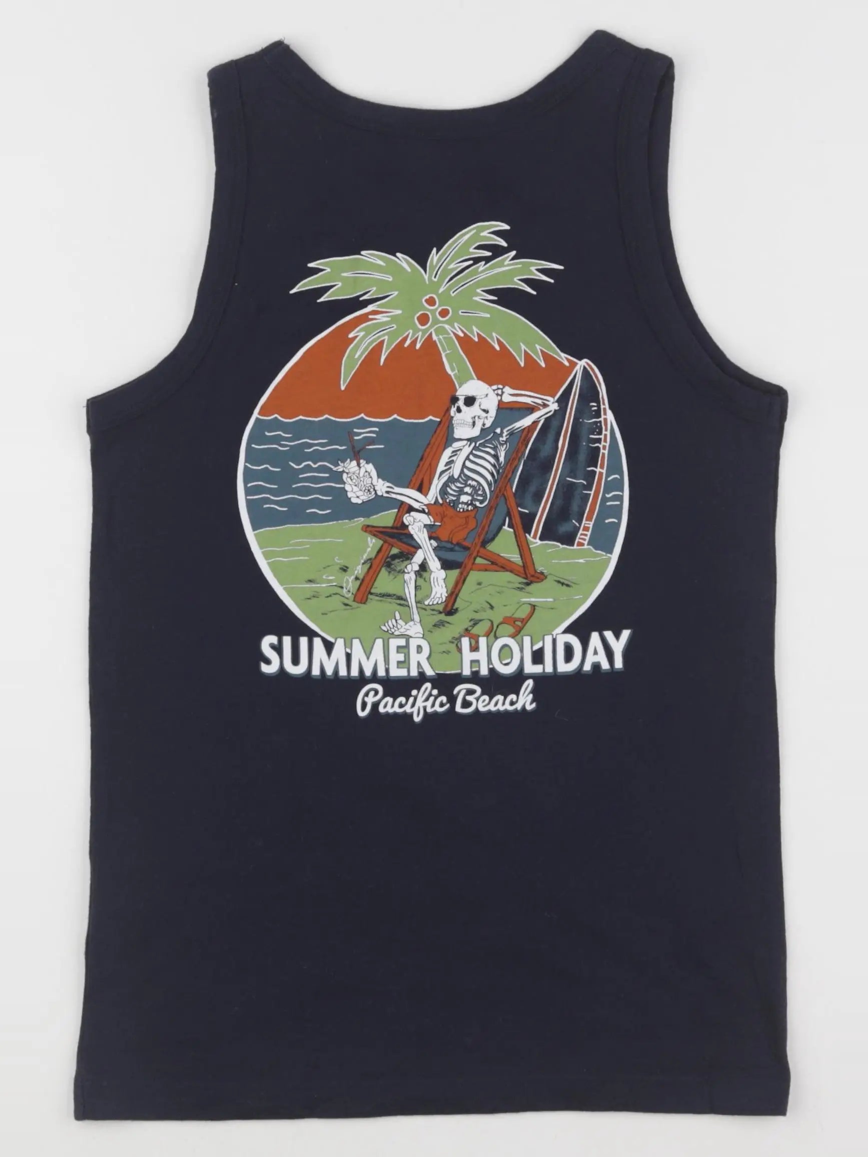 Jack & Jones - débardeur imprimé au dos bleu - 10 ans