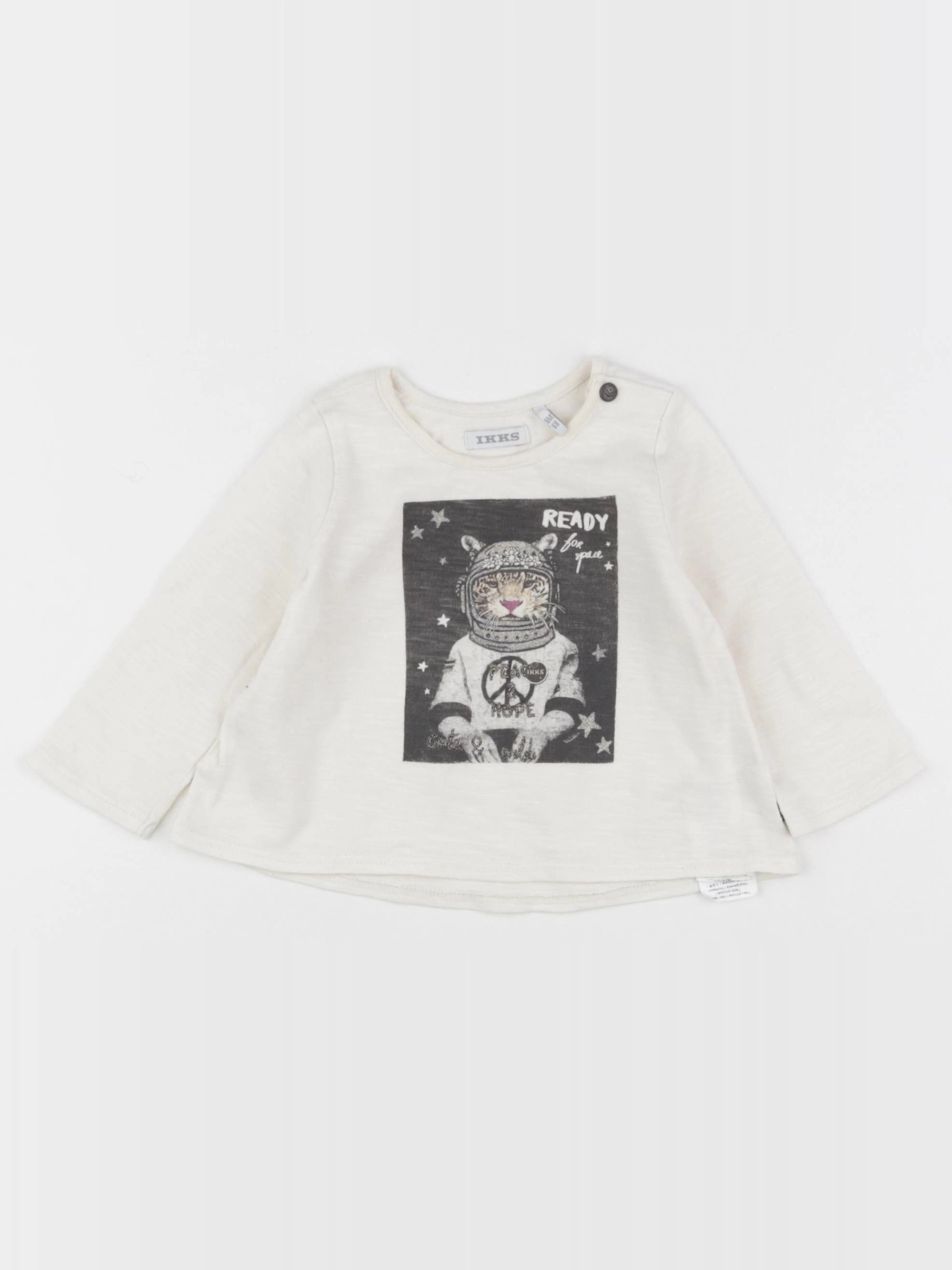 IKKS - tee-shirt beige - 6 mois