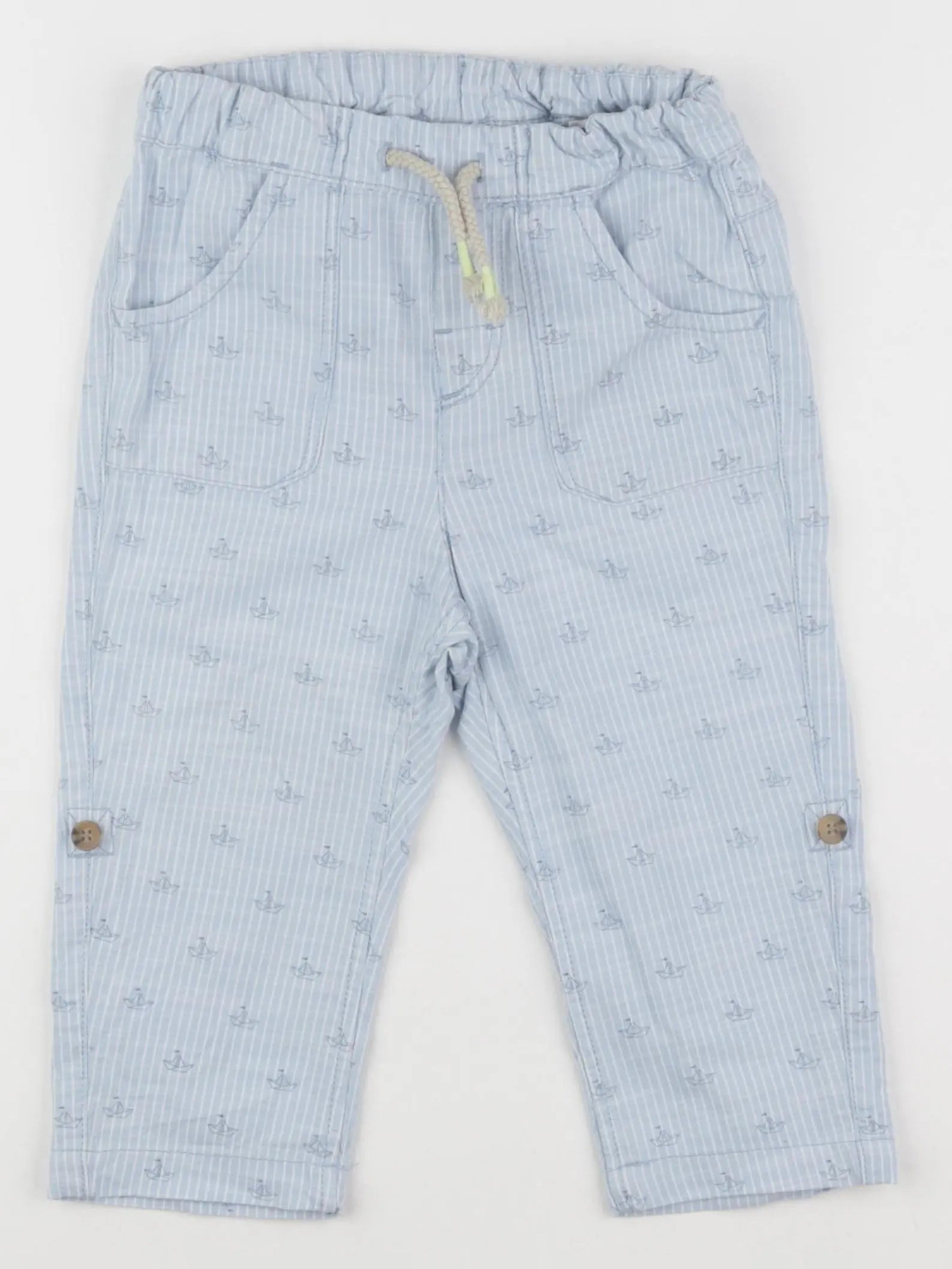 H&M - pantalon bleu - 18/24 mois