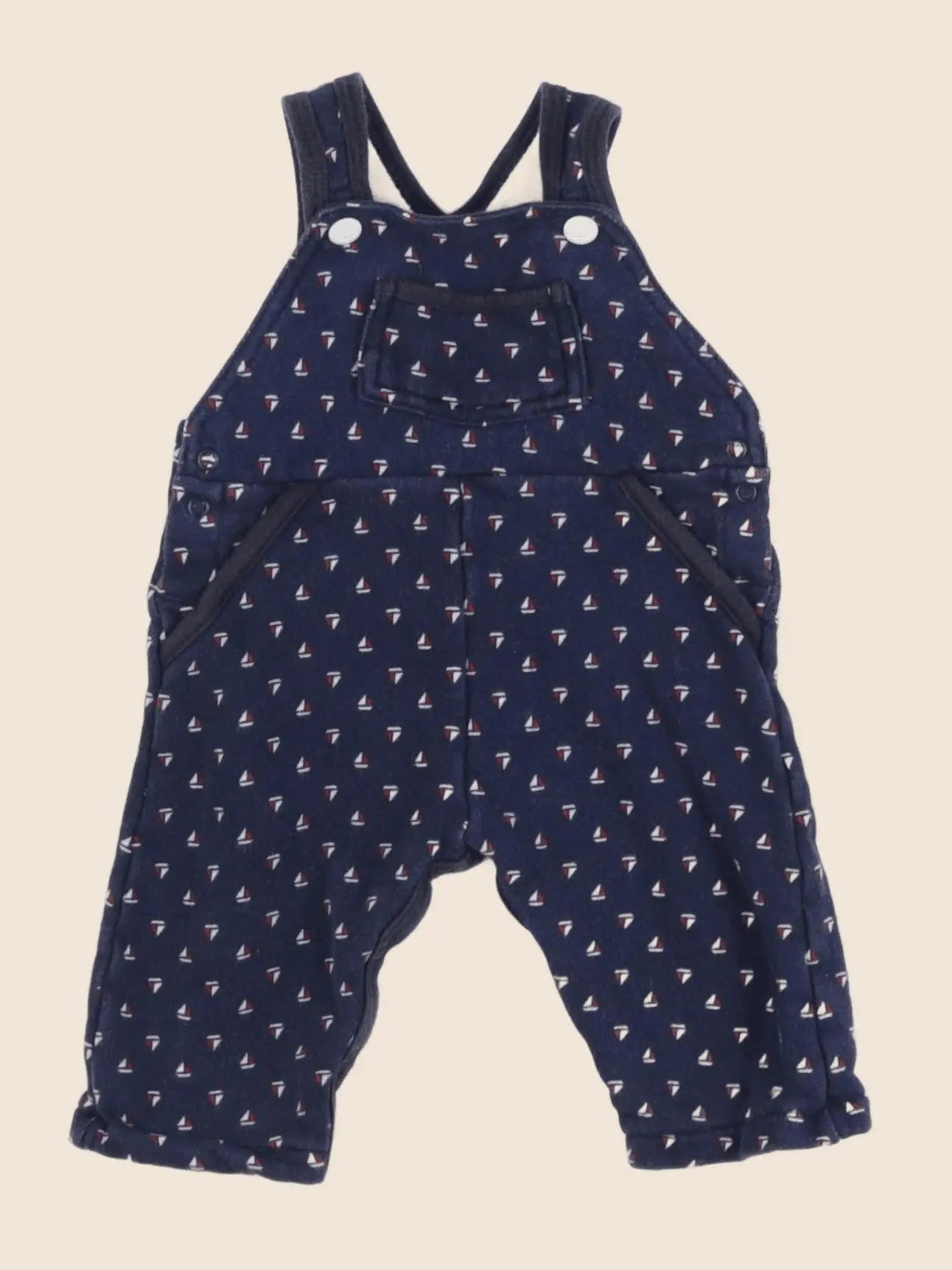 Petit Bateau - salopette bleu - 3 mois