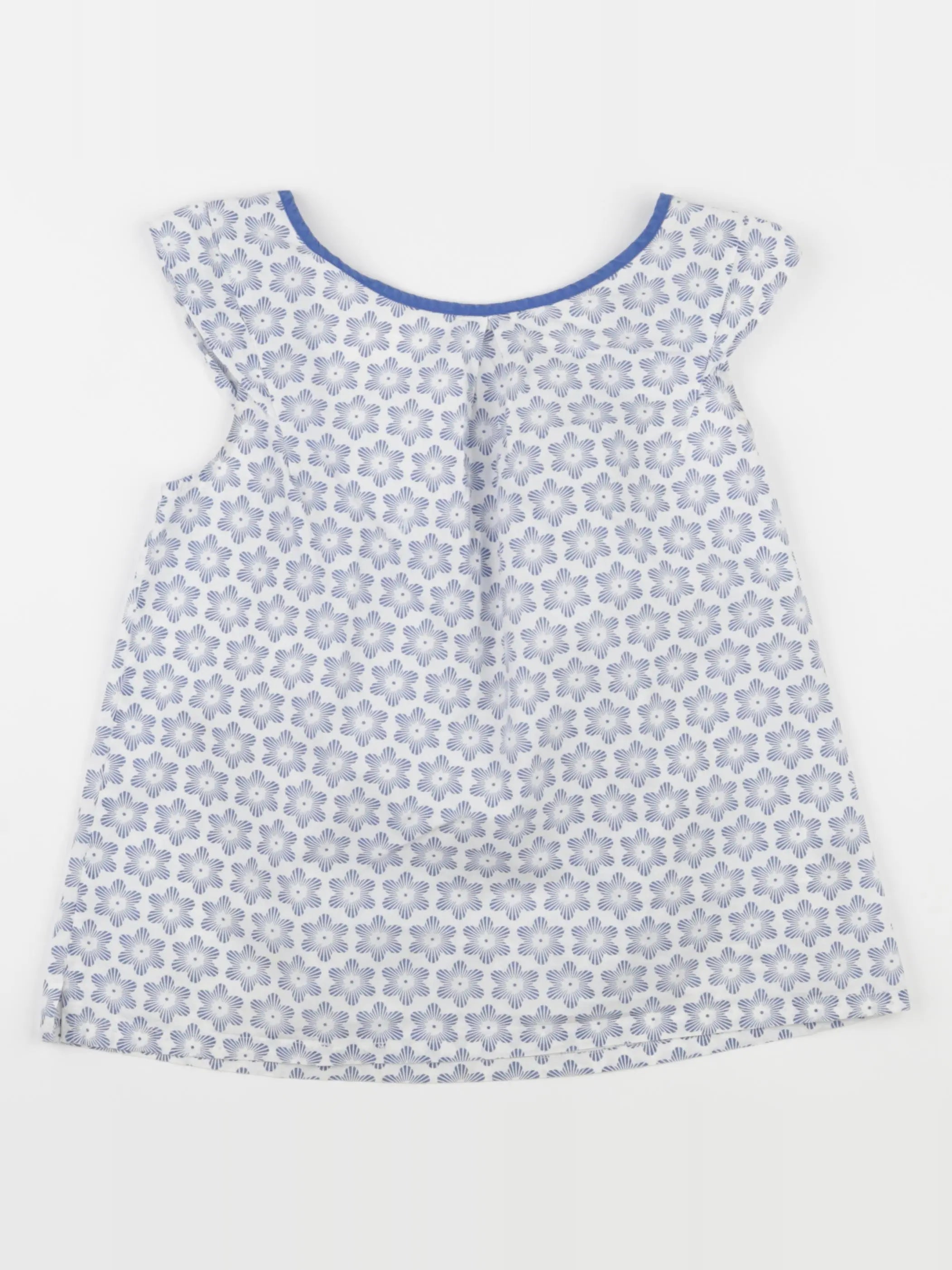 Okaidi - blouse bleu, blanc - 12 ans