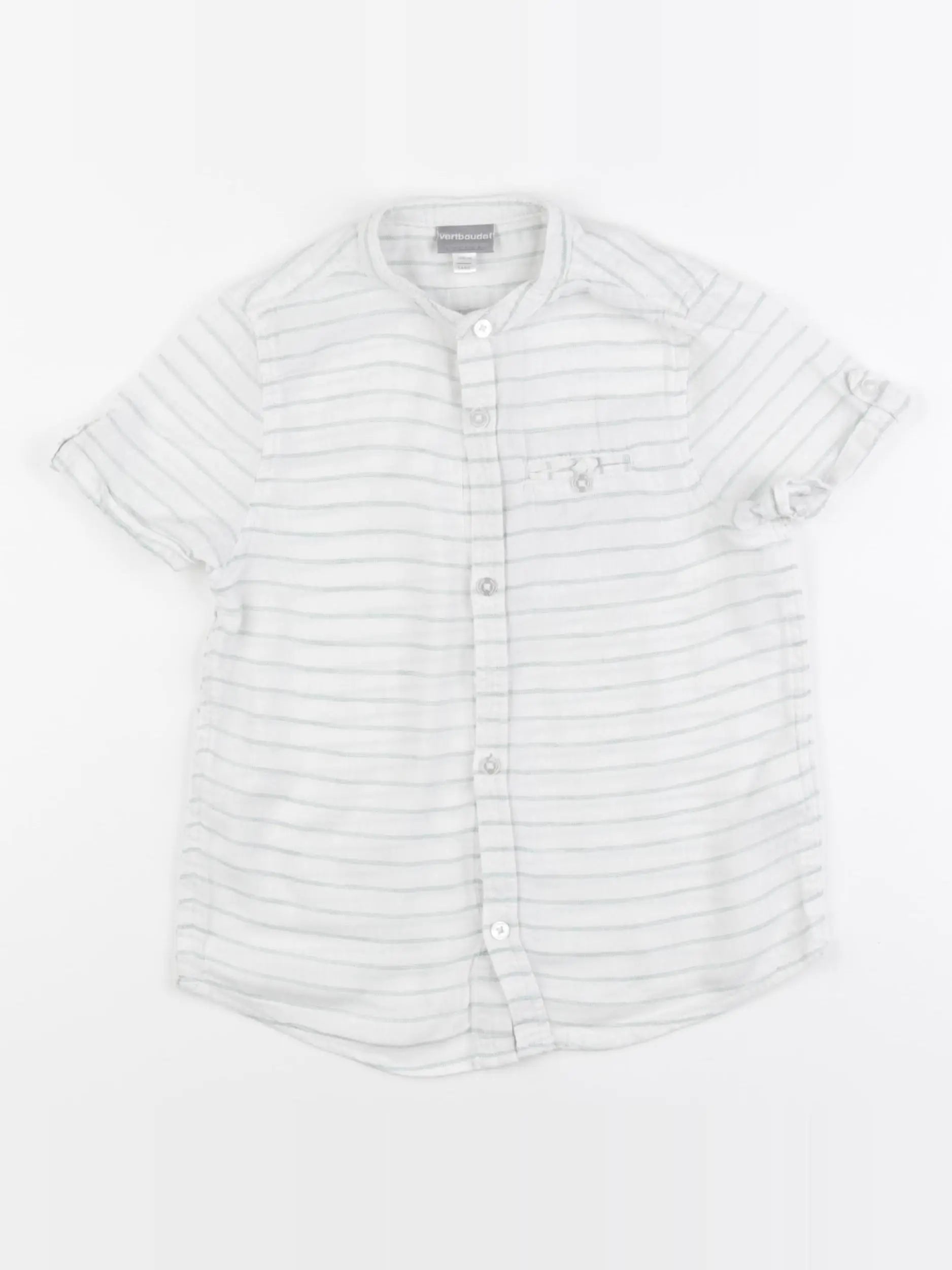 Vertbaudet - chemise blanc, vert - 5 ans