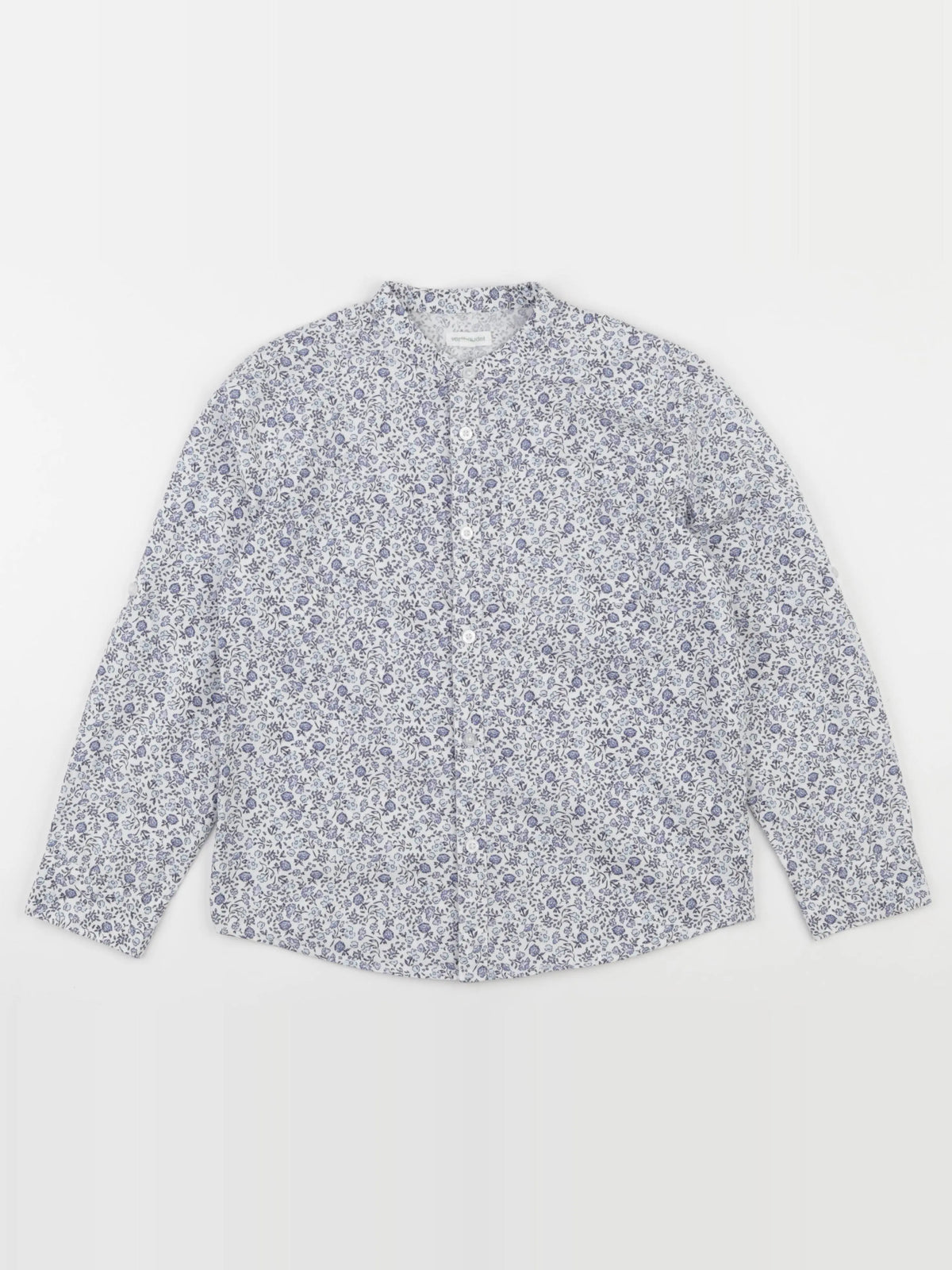 Vertbaudet - chemise blanc, bleu - 10 ans