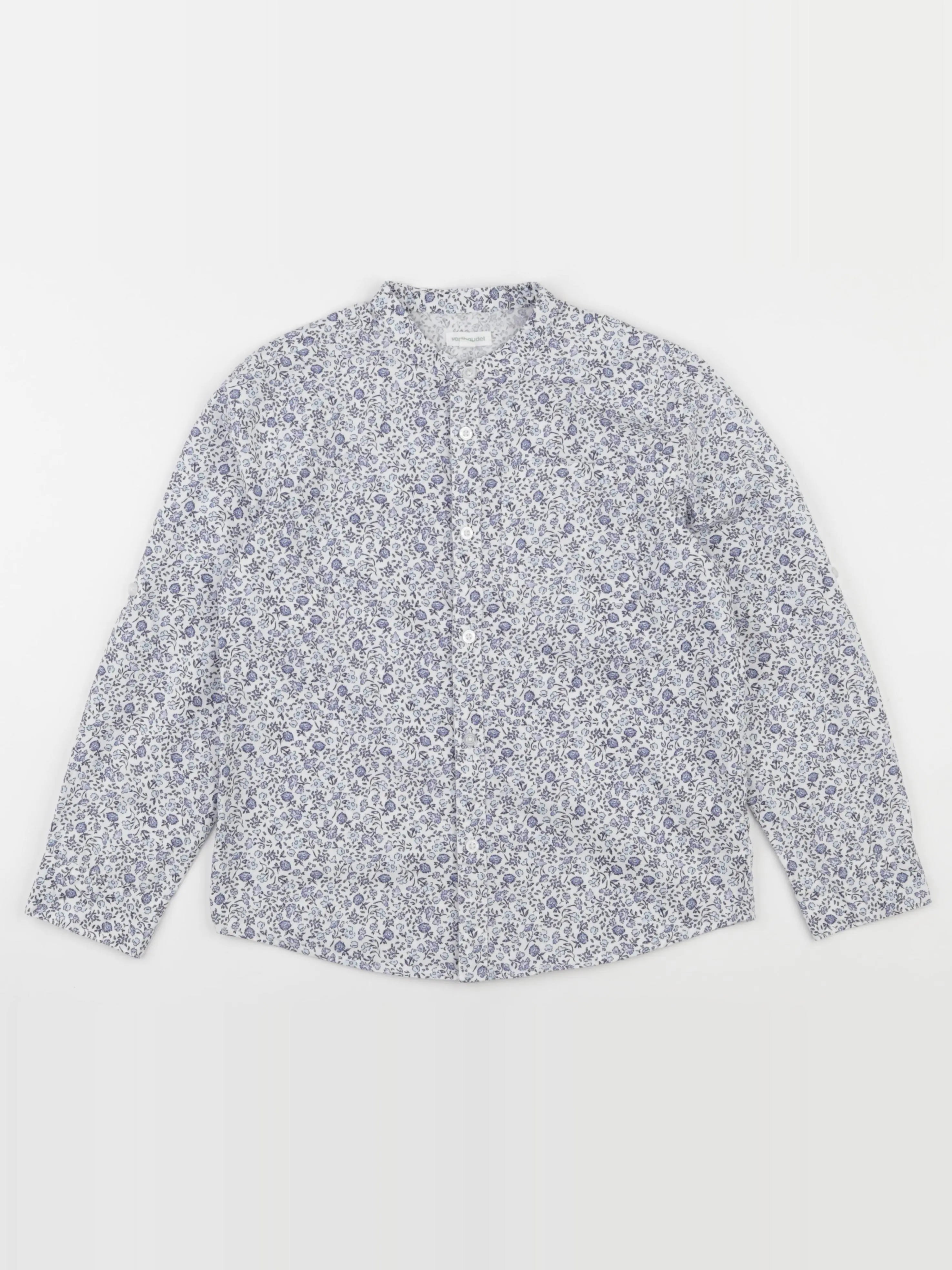 Vertbaudet - chemise blanc, bleu - 10 ans