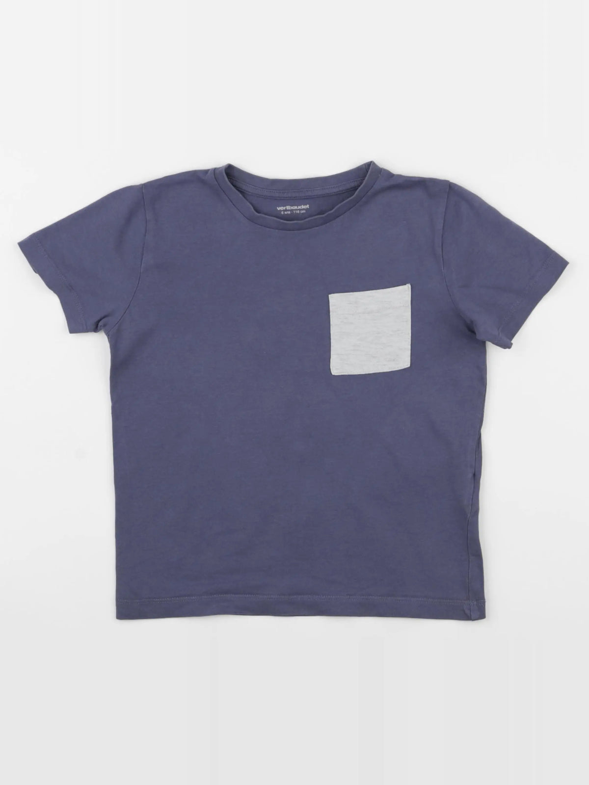 Vertbaudet - tee-shirt bleu - 6 ans