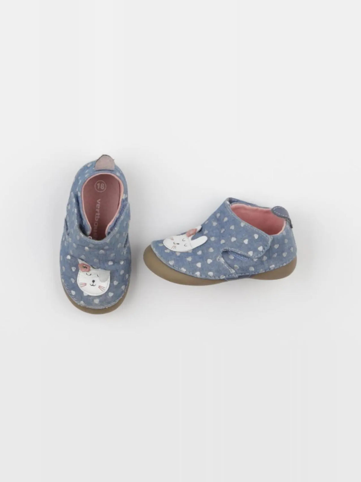 Vertbaudet - chaussons bleu - pointure 18