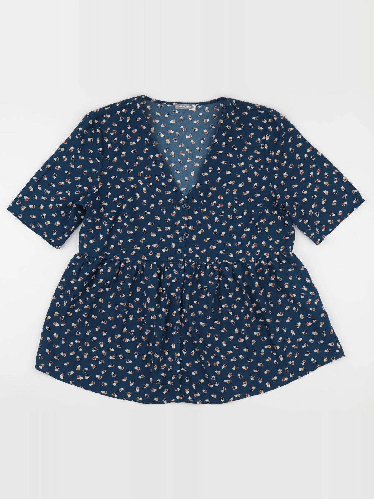 Vertbaudet - blouse grossesse, allaitement bleu - 44