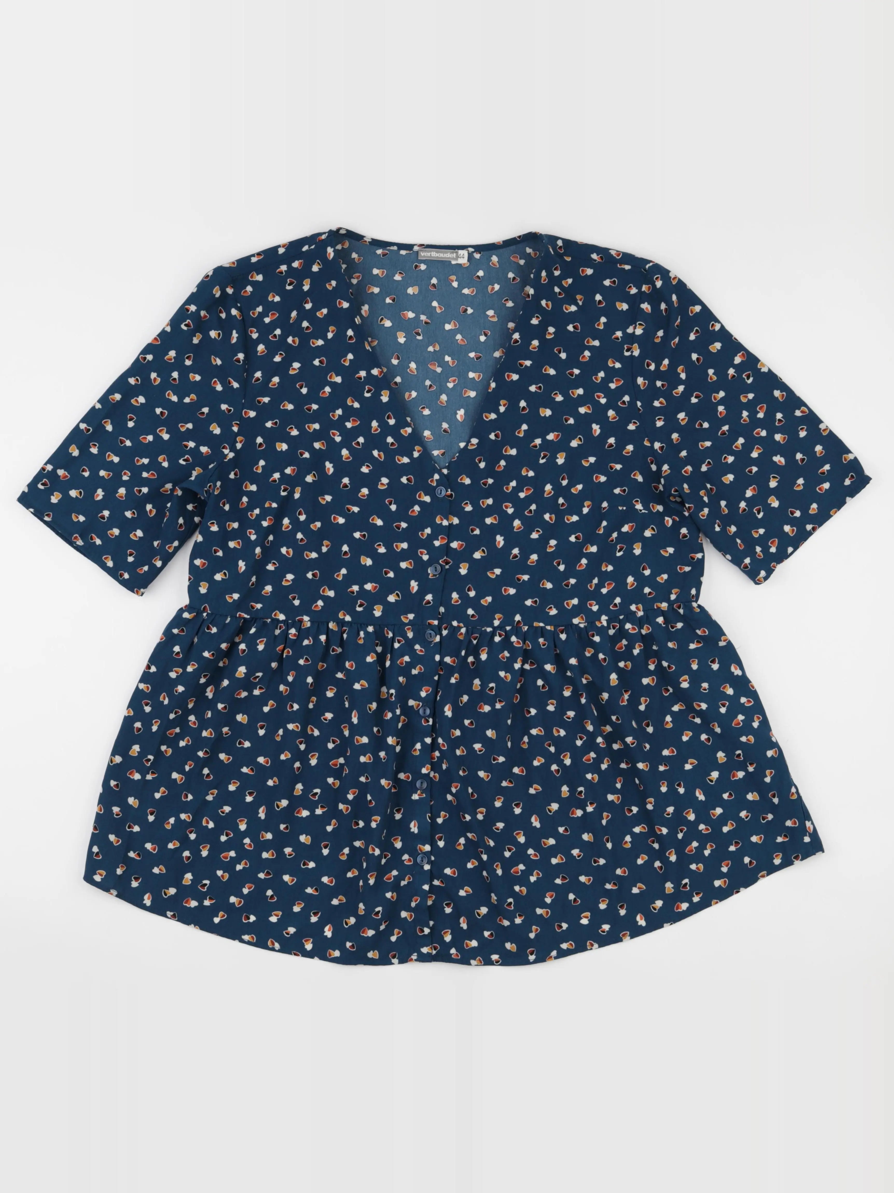 Vertbaudet - blouse grossesse, allaitement bleu - 44