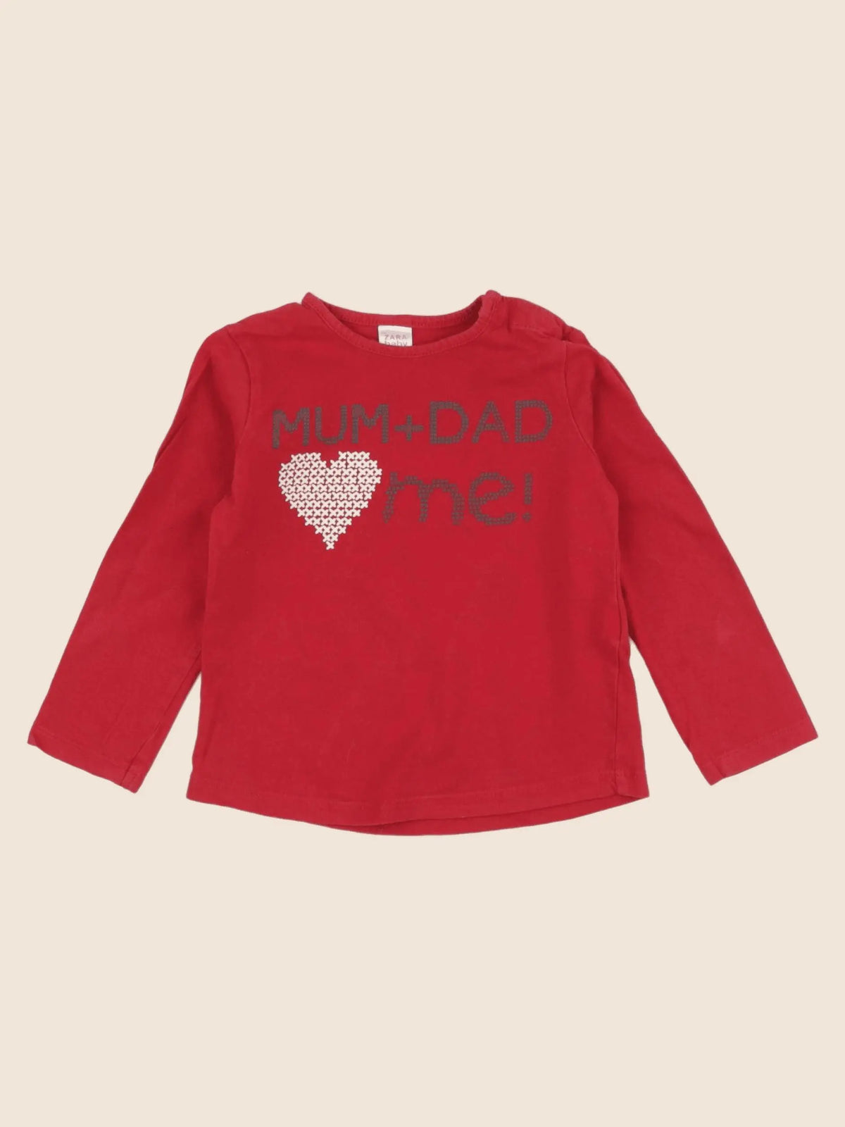 Zara - tee-shirt rouge - 12/18 mois