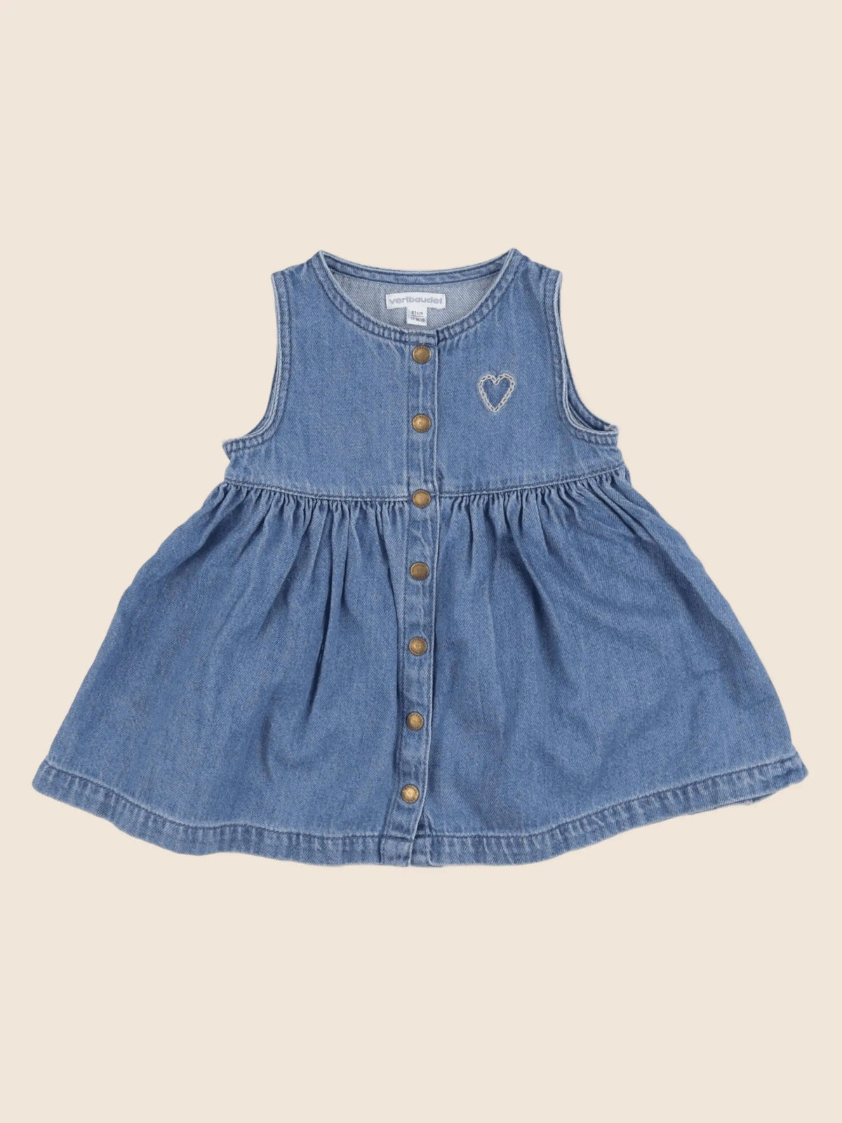 Vertbaudet - robe bleu - 18 mois