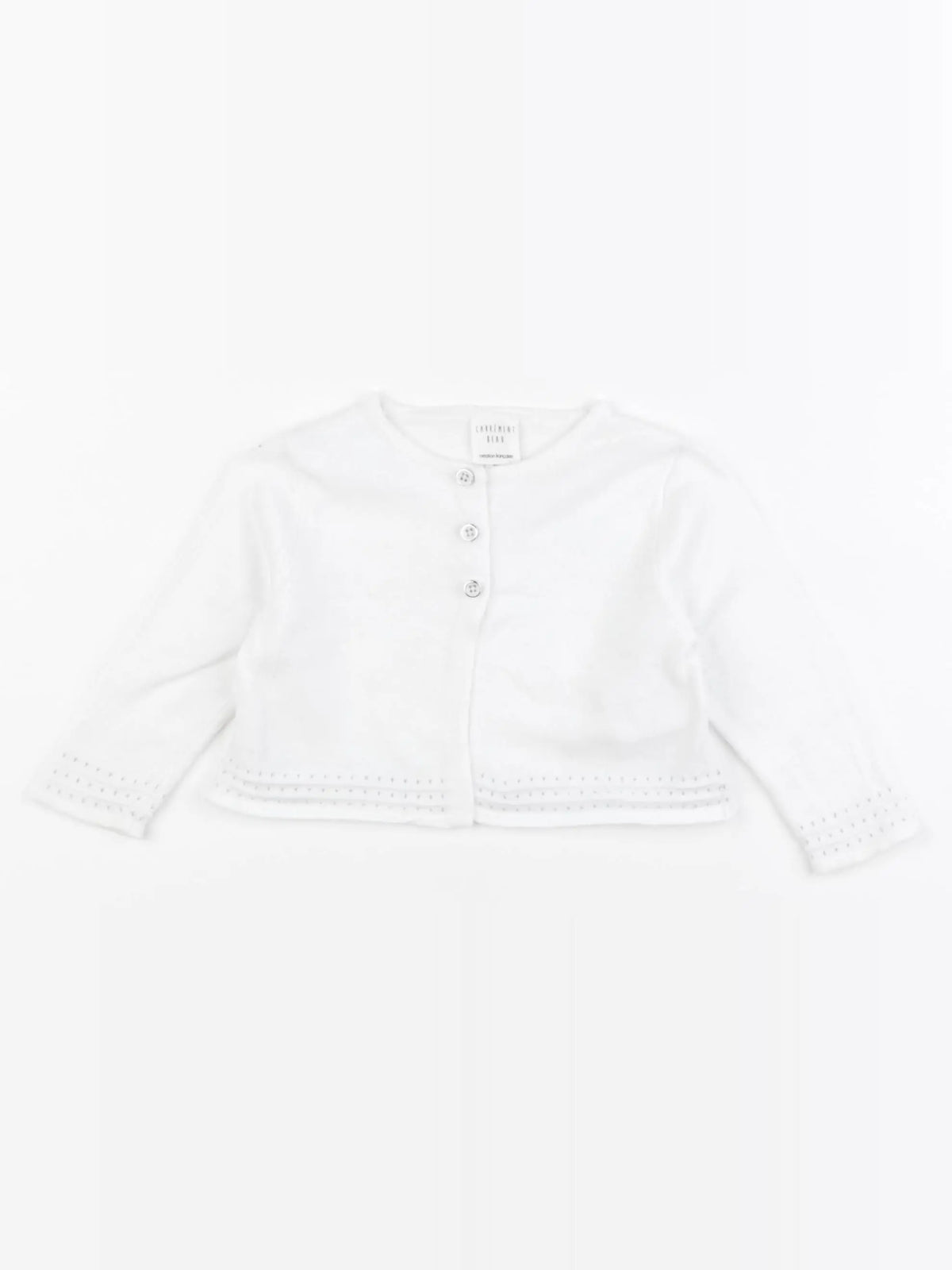 Carrément Beau - gilet blanc - 9 mois