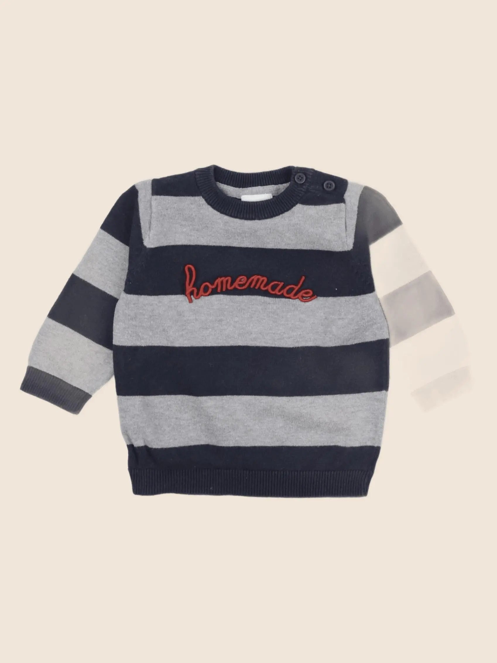Tape à l'oeil - pull gris, bleu - 6 mois