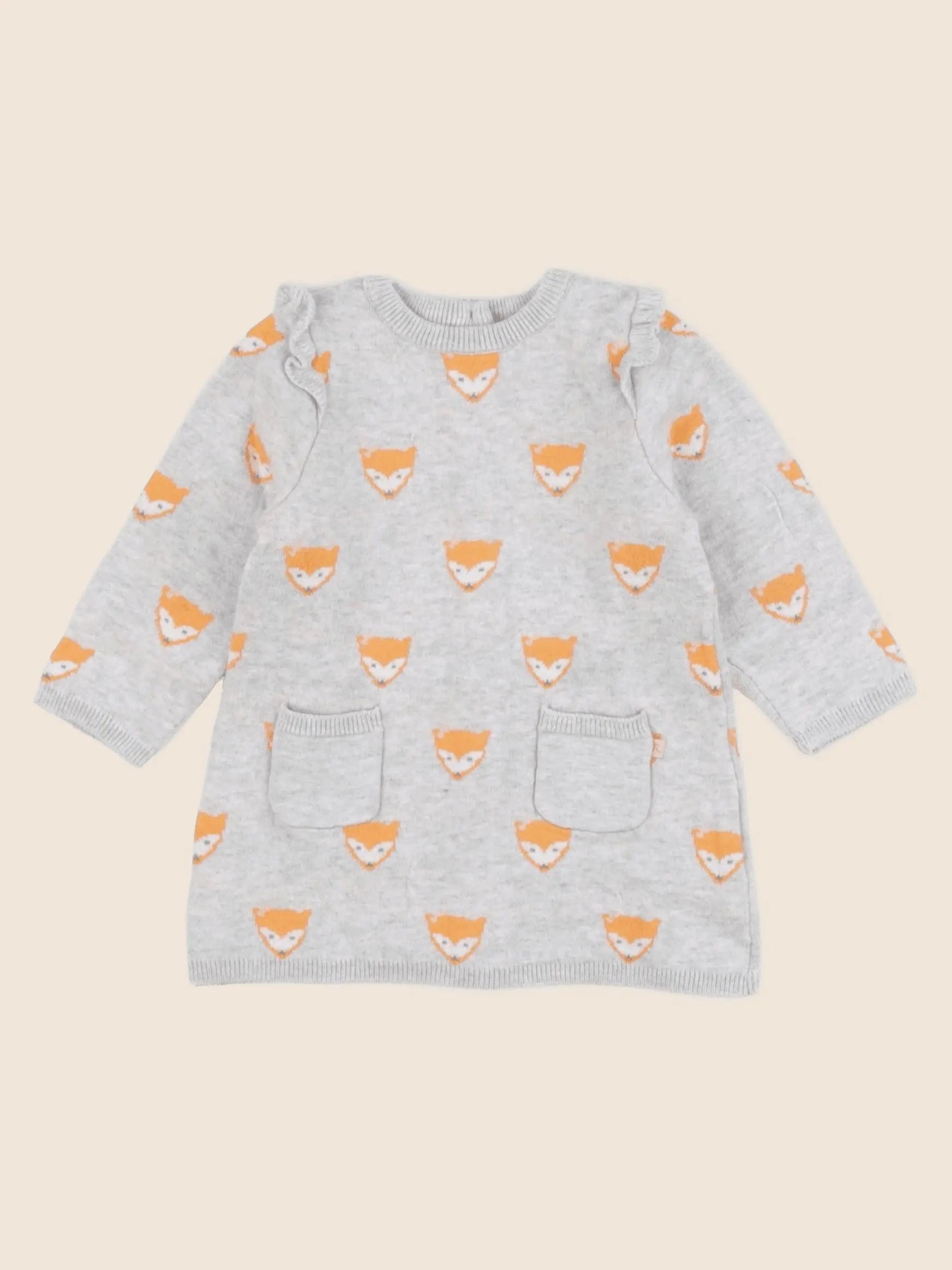Cadet Rousselle - robe gris, orange - 6 mois