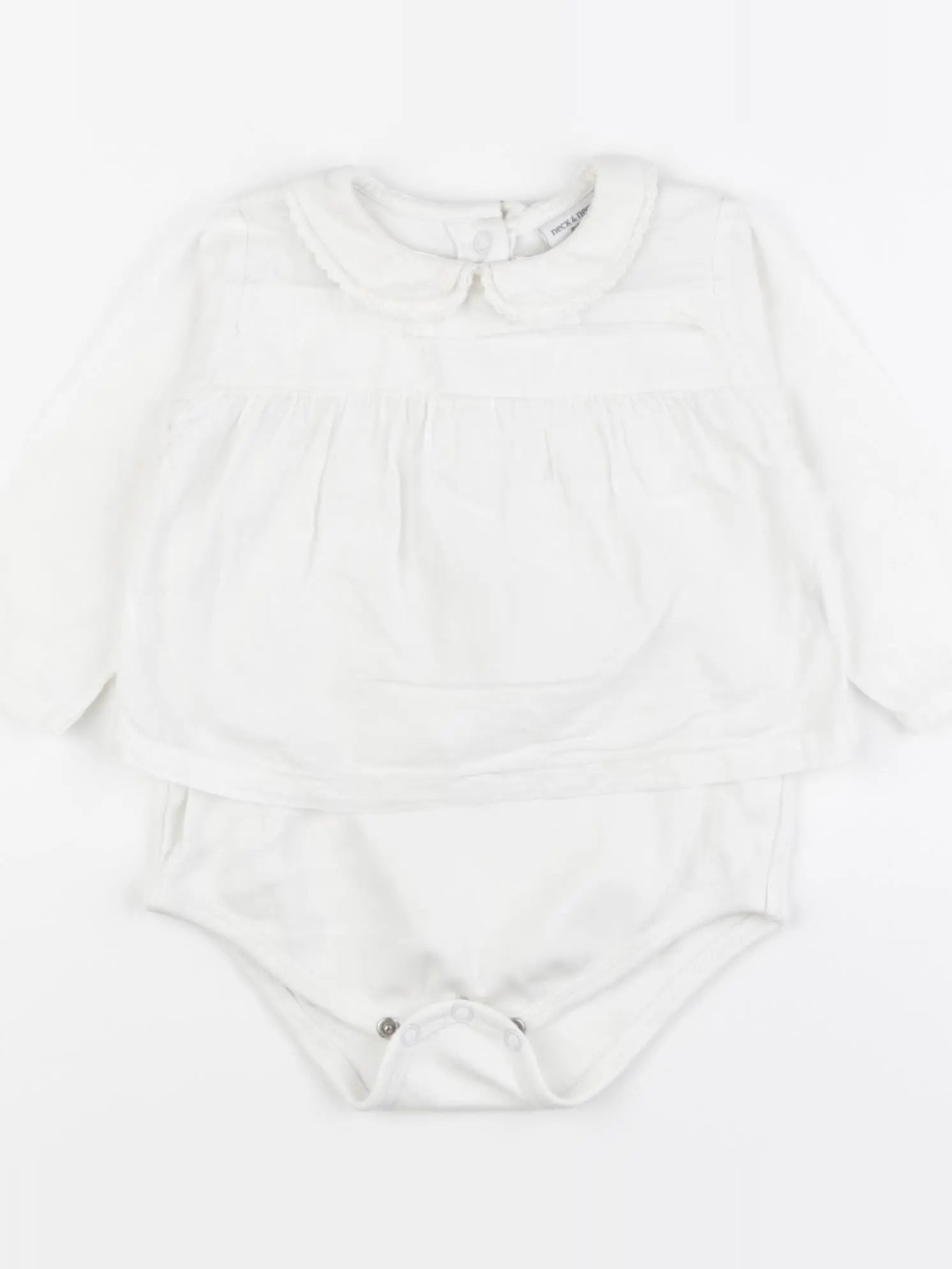 Neck & Neck - body blouse blanc - 6/9 mois