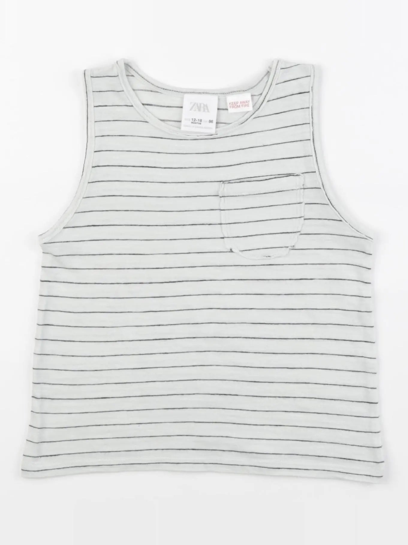 Zara - débardeur vert - 12/18 mois