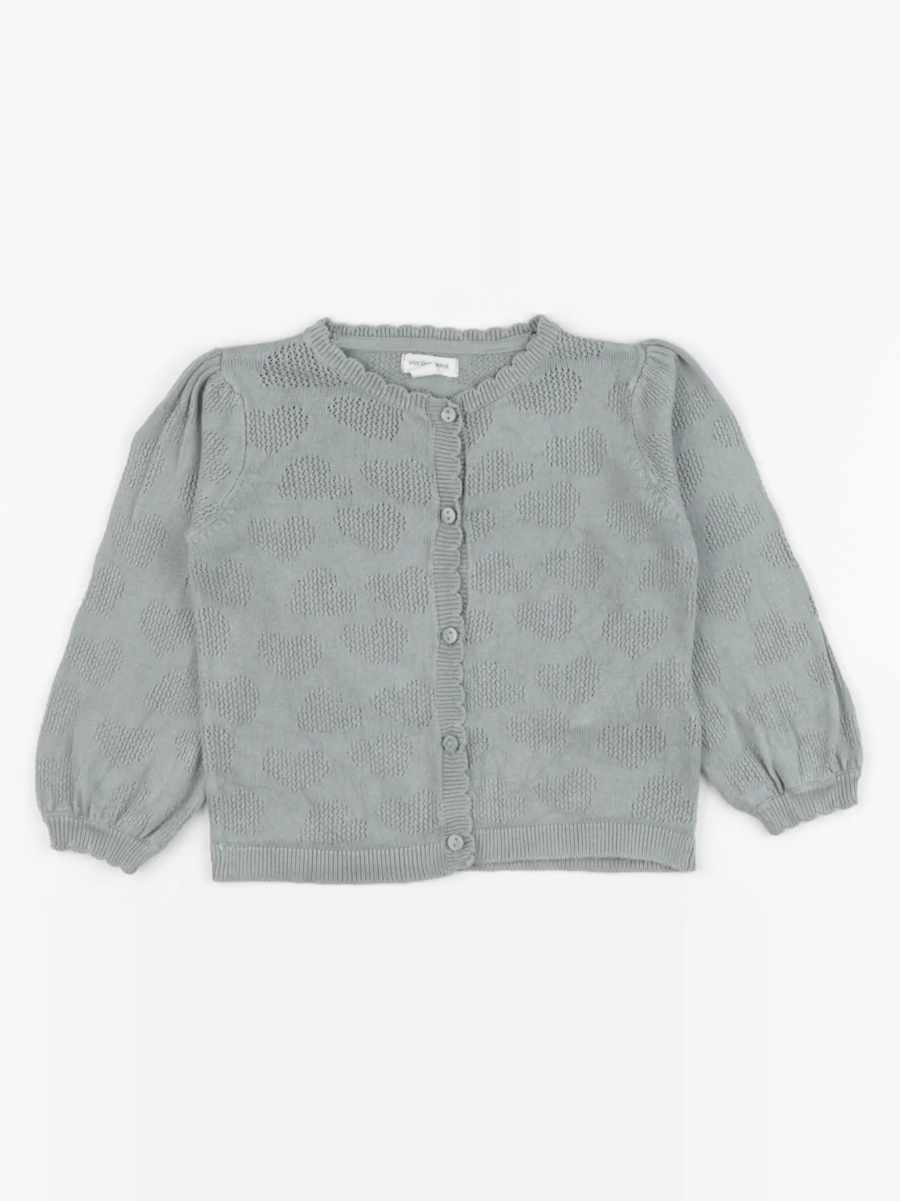 Vertbaudet - gilet vert - 12 mois