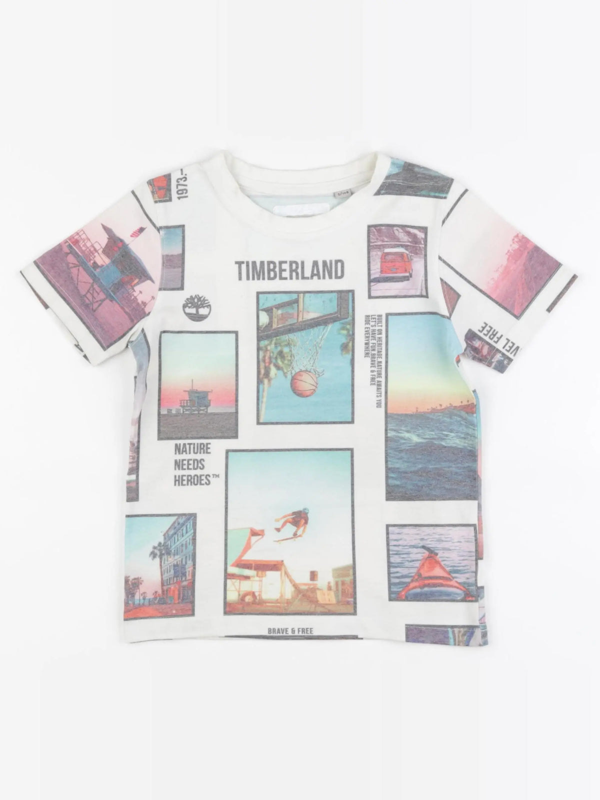 Timberland - tee-shirt bleu, multicolore - 5 ans