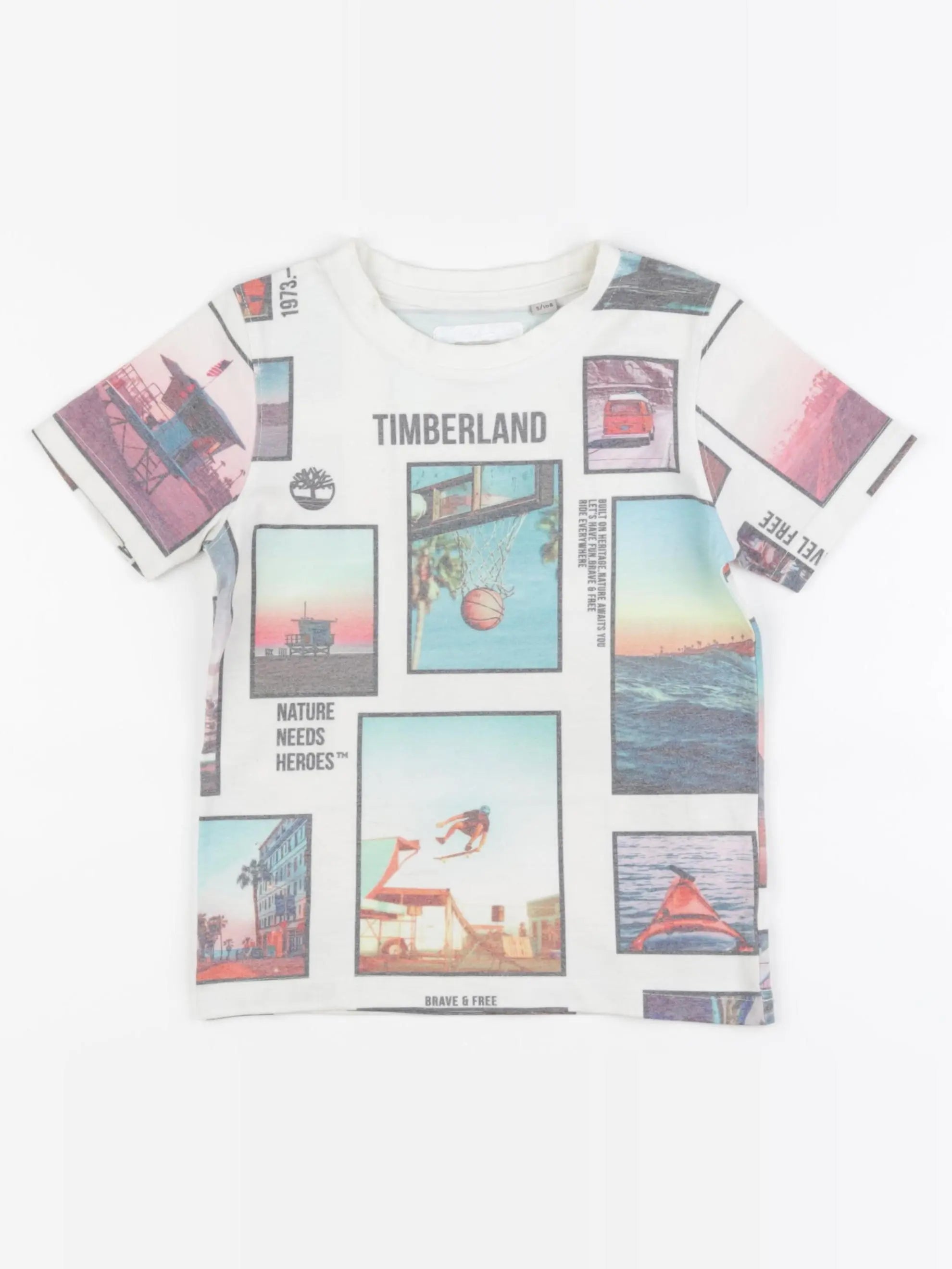 Timberland - tee-shirt bleu, multicolore - 5 ans