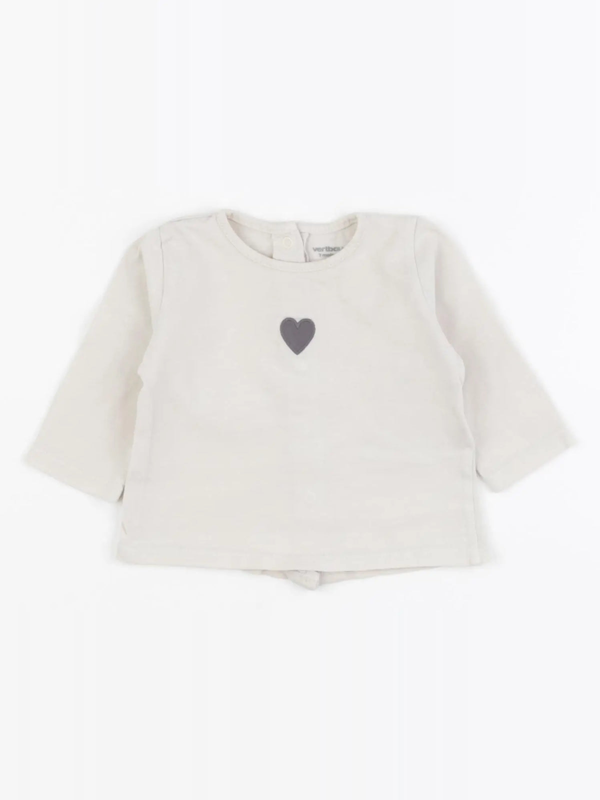 Vertbaudet - tee-shirt blanc - 3 mois