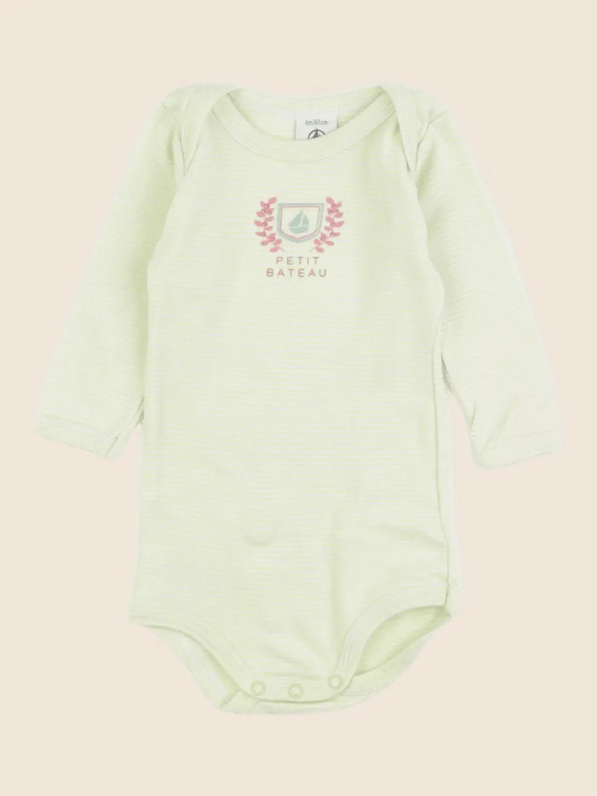 Petit Bateau - body jaune - 6 mois